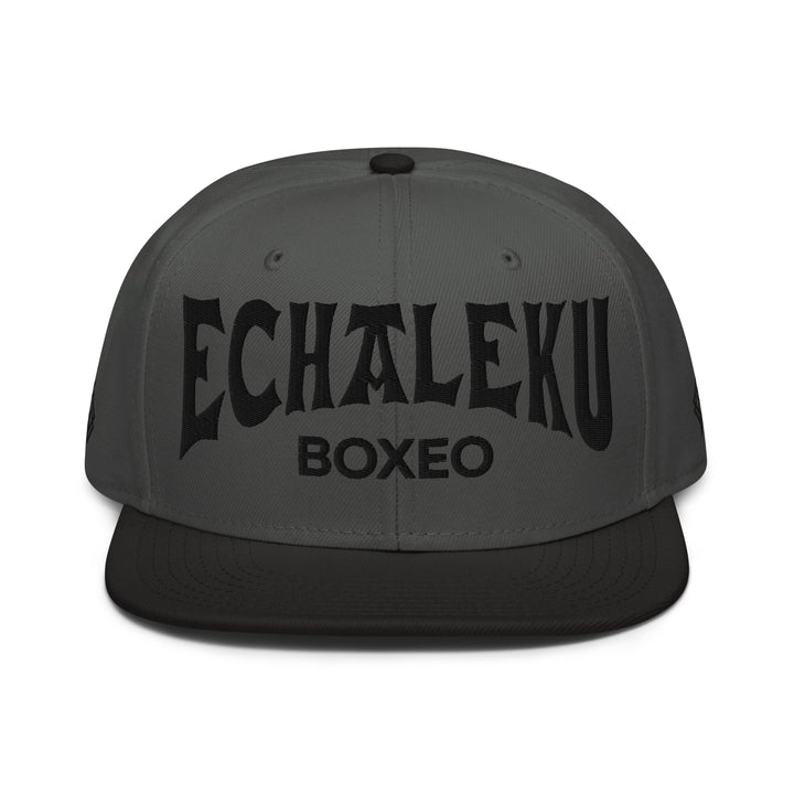 Gorra Echaleku Boxeo Snapback Hat Bicolor Gris y detalles en Negro - Echaleku Boxeo