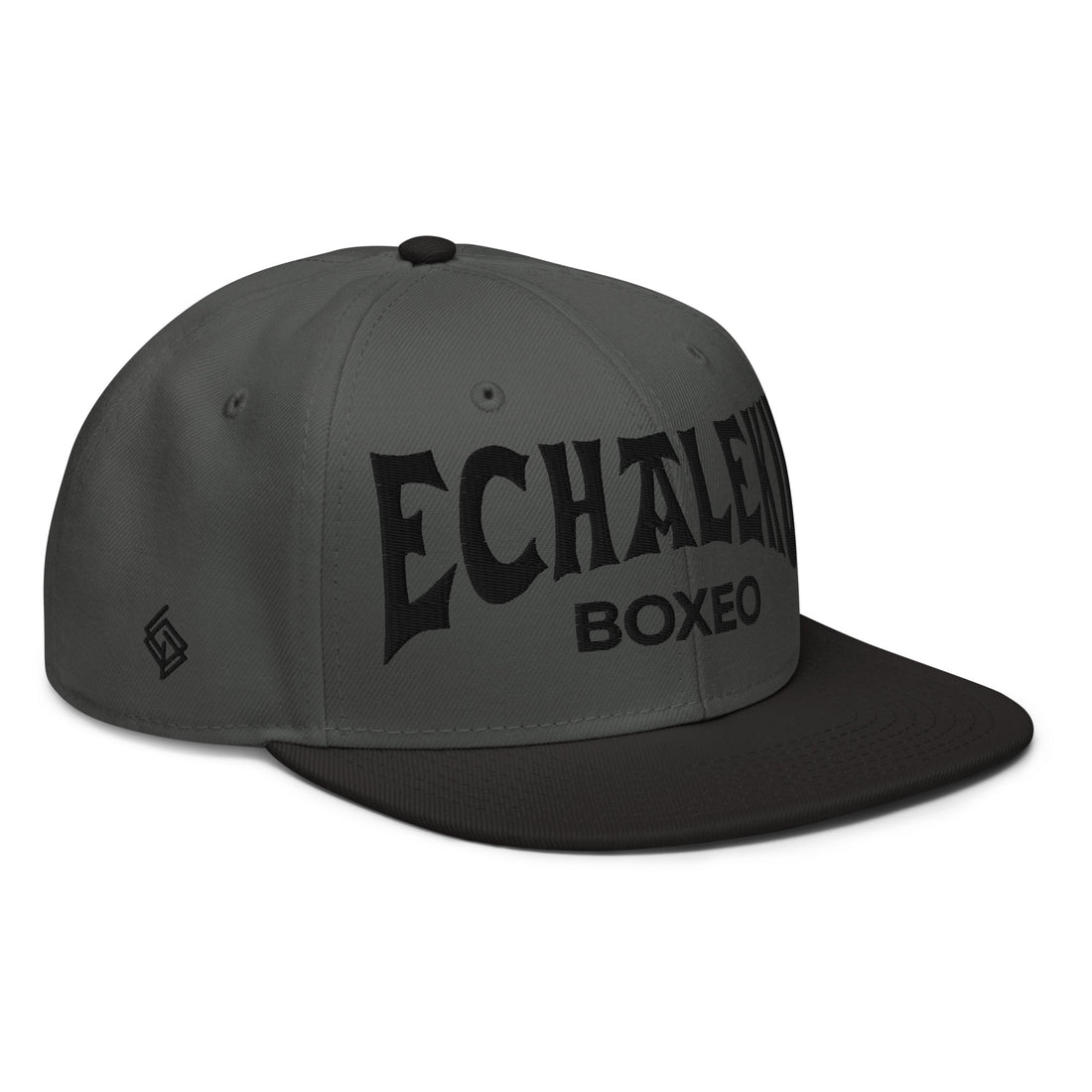 Gorra Echaleku Boxeo Snapback Hat Bicolor Gris y detalles en Negro - Echaleku Boxeo