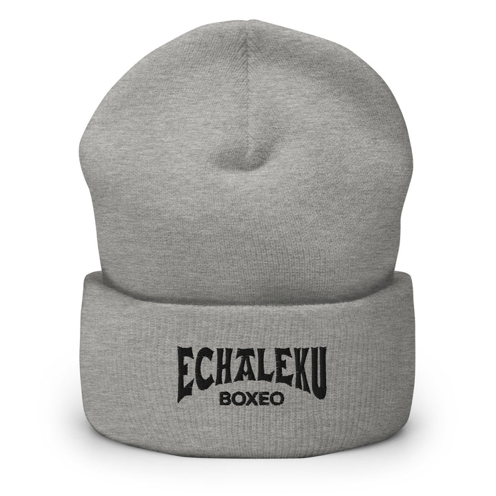 Gorro invierno BORDADO tejido hipoalergénico Echaleku Boxeo Gris y negro H - Echaleku Boxeo