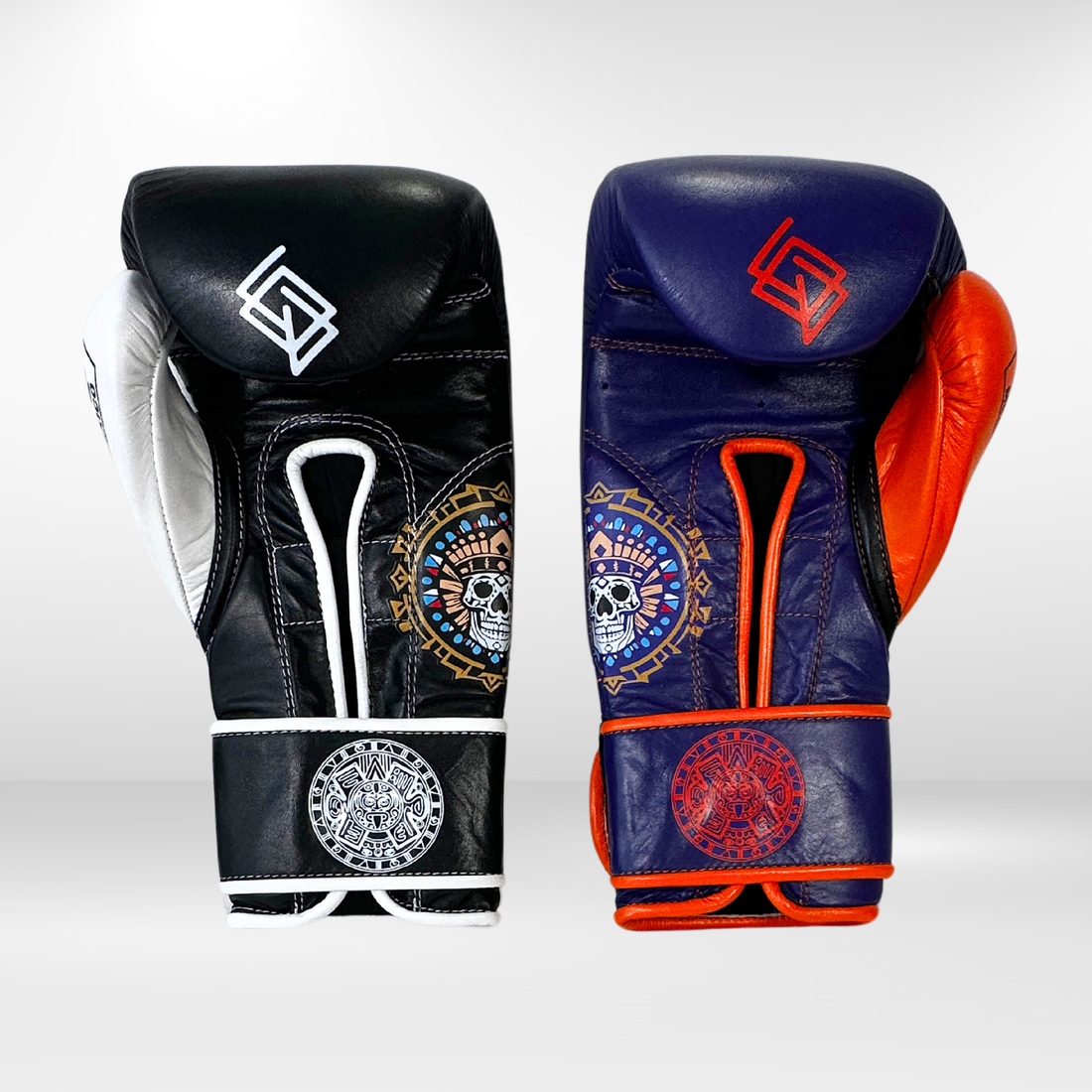 Handmix (AZTECA). Morado y Naranja + Negro y Blanco - Echaleku Boxeo