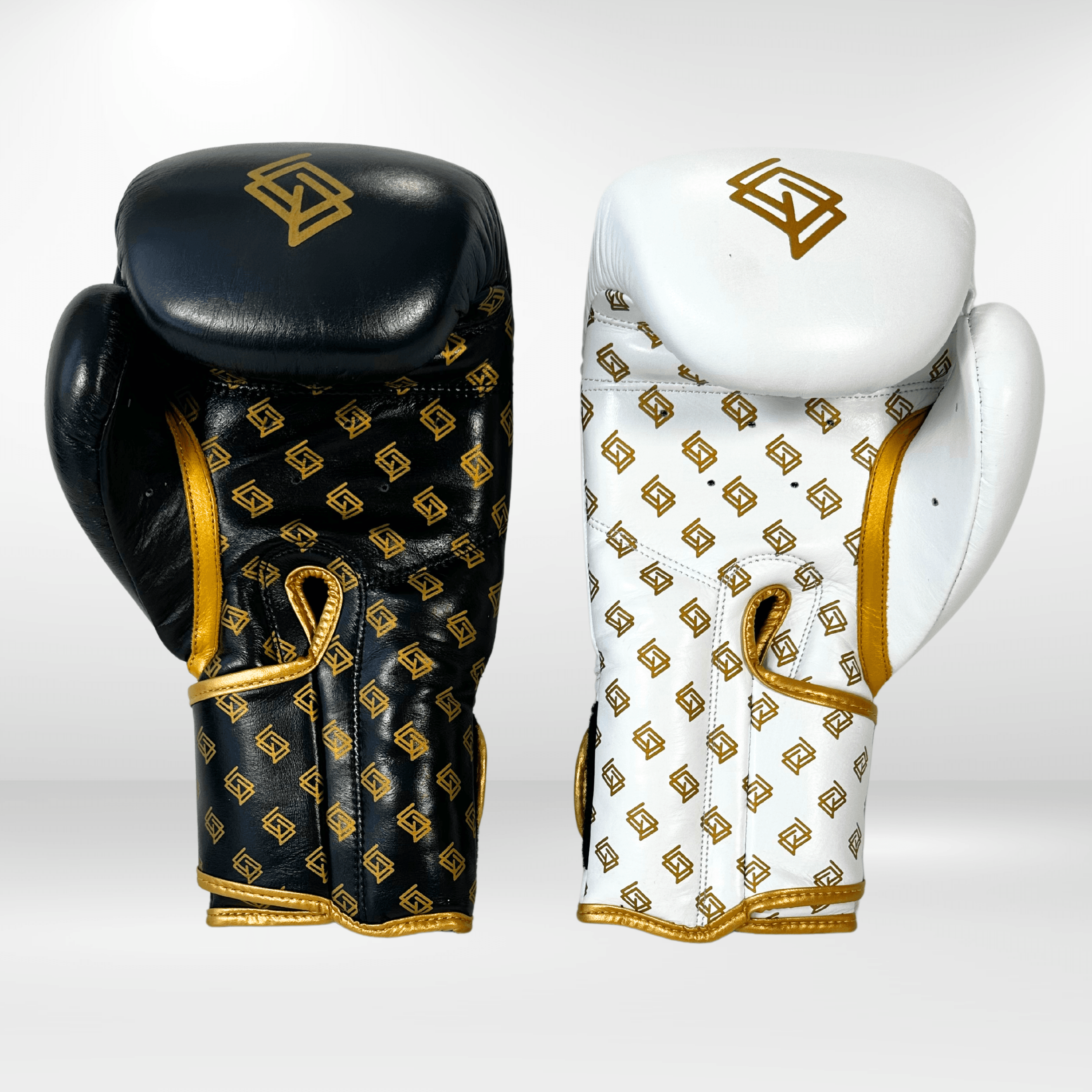 Handmix. GUANTES PREMIUM ENTRENAMIENTO BOXEO AMATEUR: Blanco/Negro + Dorado (v3.0) - Echaleku Boxeo