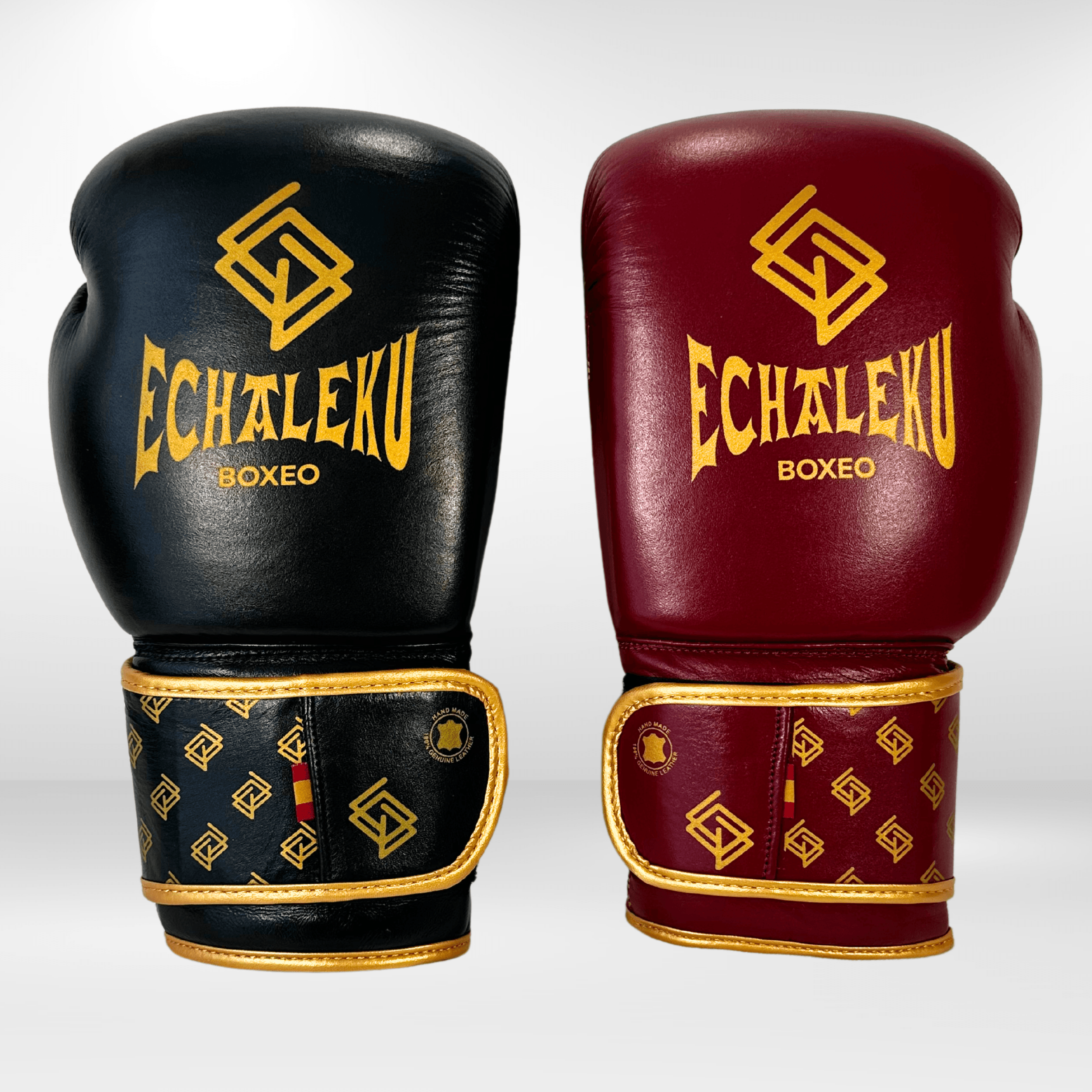Handmix. GUANTES PREMIUM ENTRENAMIENTO BOXEO AMATEUR: Negro/Burdeos + Dorado (V3.0) - Echaleku Boxeo