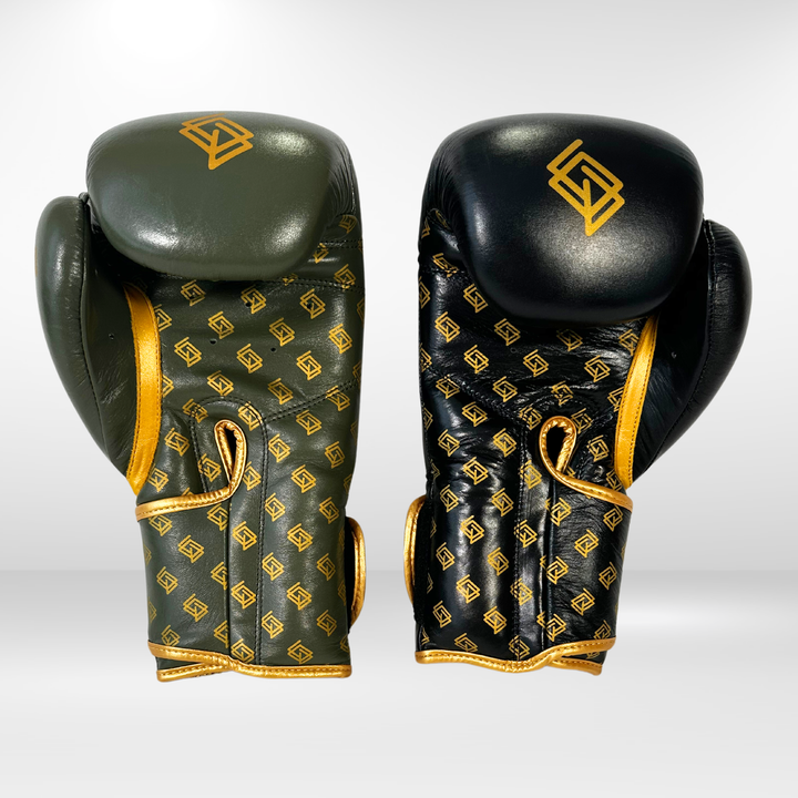 Handmix (TFC2024). Negro/Verde Militar + Dorado - Echaleku Boxeo