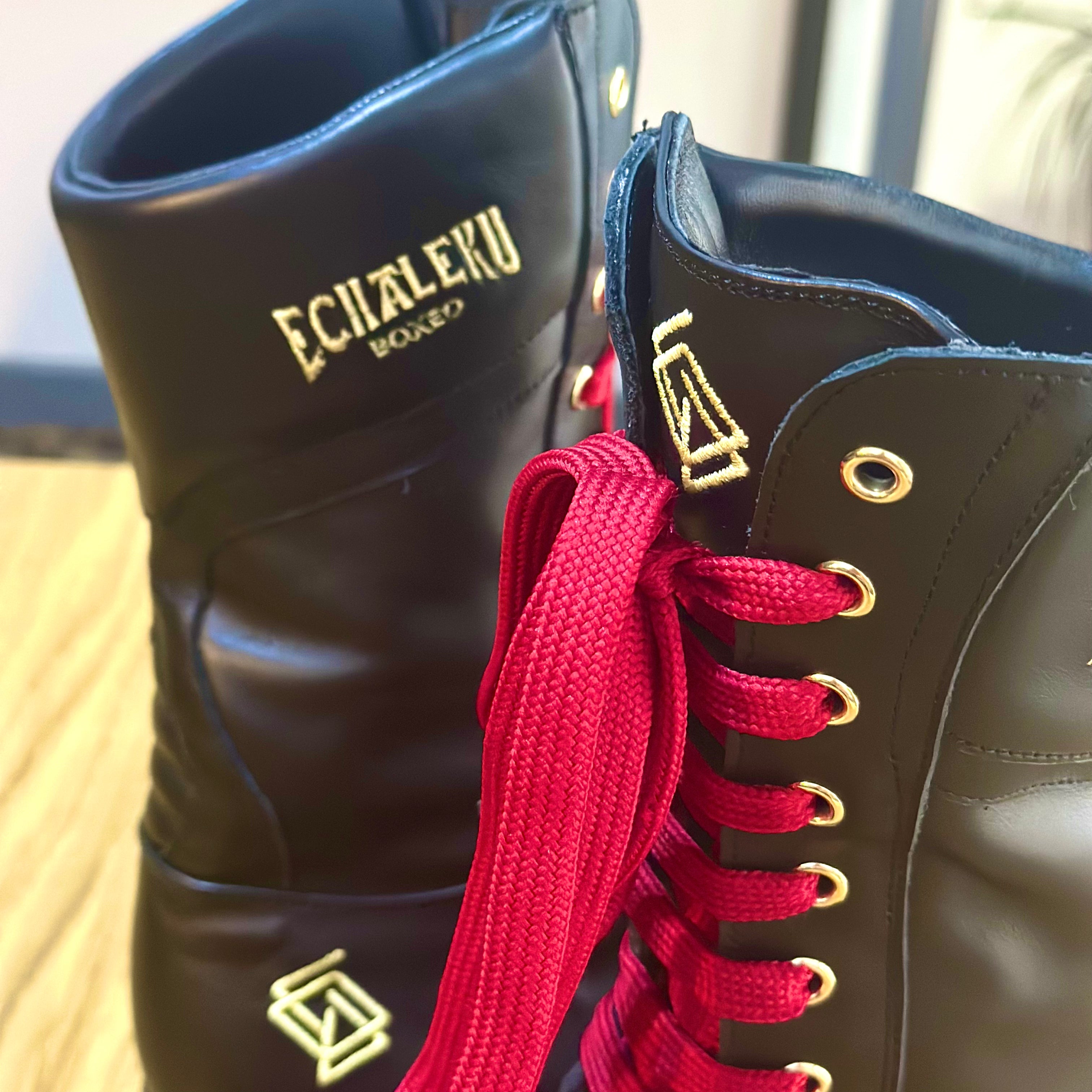 Botas Boxeo UNISEX de piel para entrenamiento y competición - MODELO MERINO – FULL BLACK