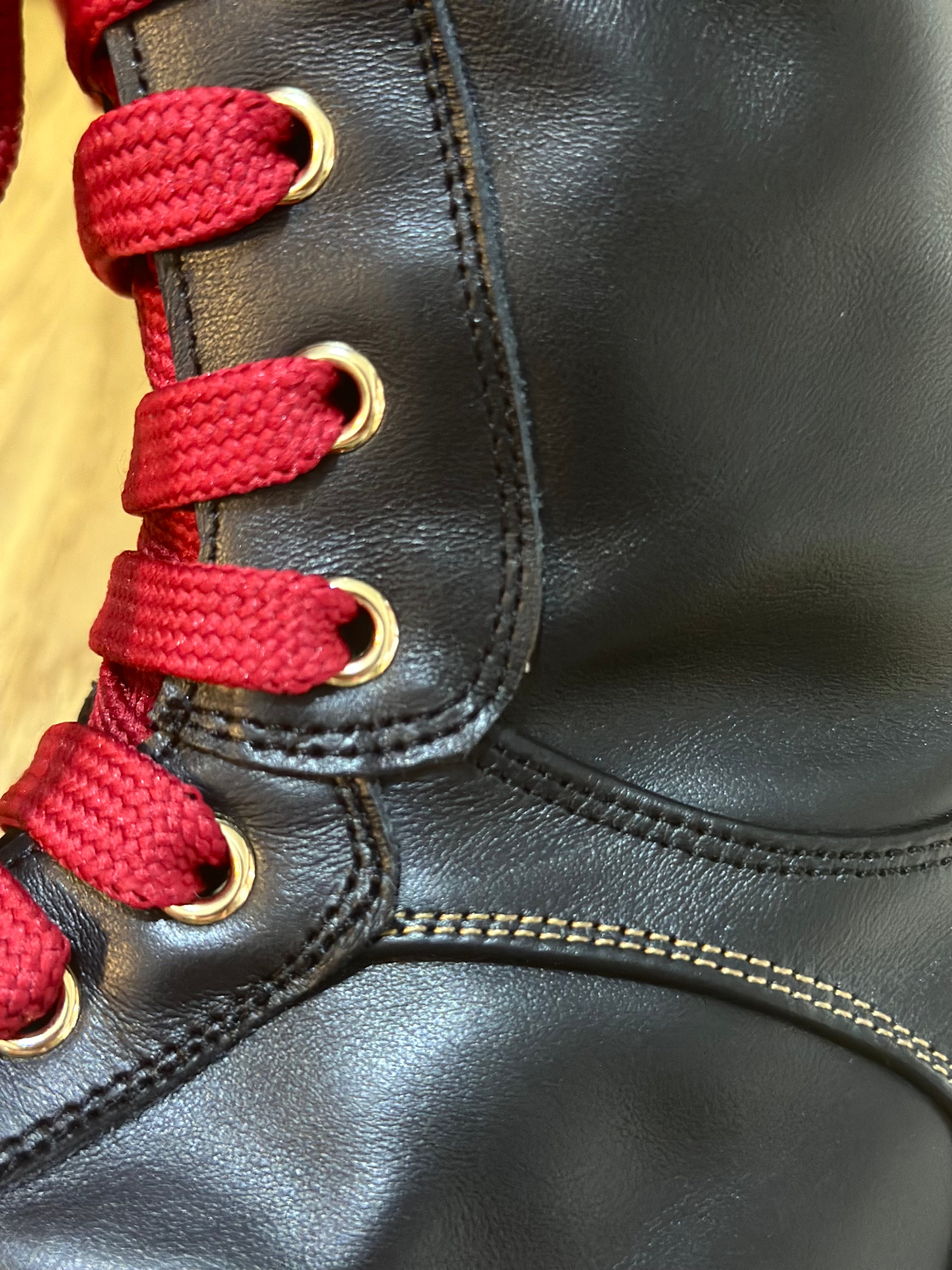 Botas Boxeo UNISEX de piel para entrenamiento y competición - MODELO MERINO – FULL BLACK