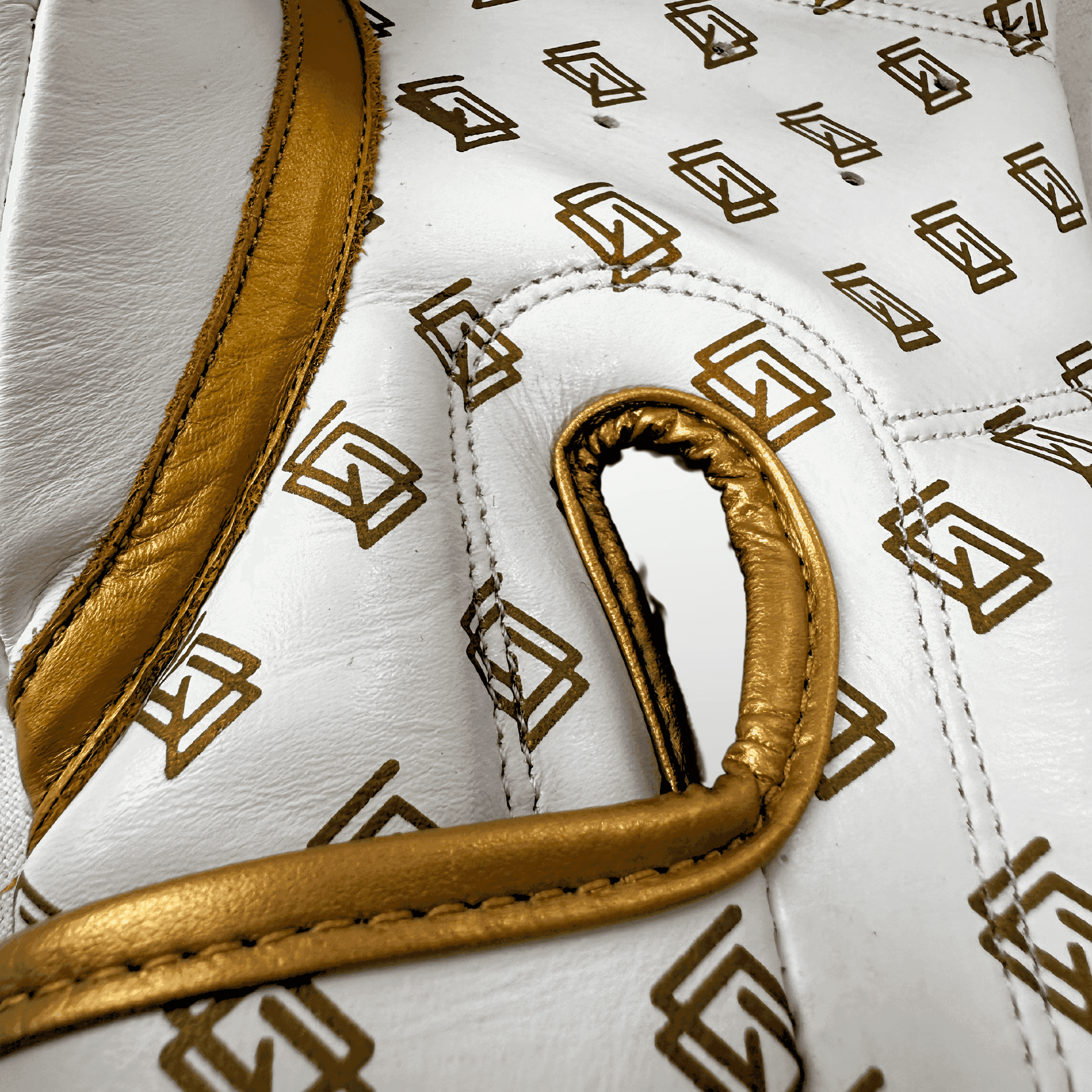 DUPLA Casco Boxeo Barra Piel Negro y Dorado + TFC2024 Blanco y Dorado - Echaleku Boxeo