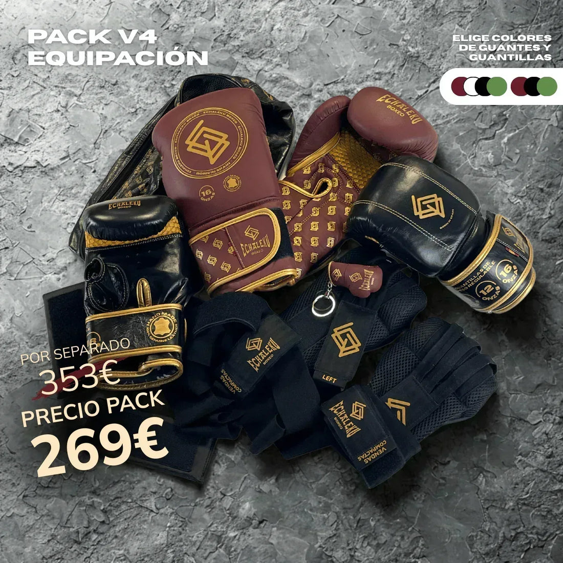Pack V4 Equipación - Echaleku Boxeo