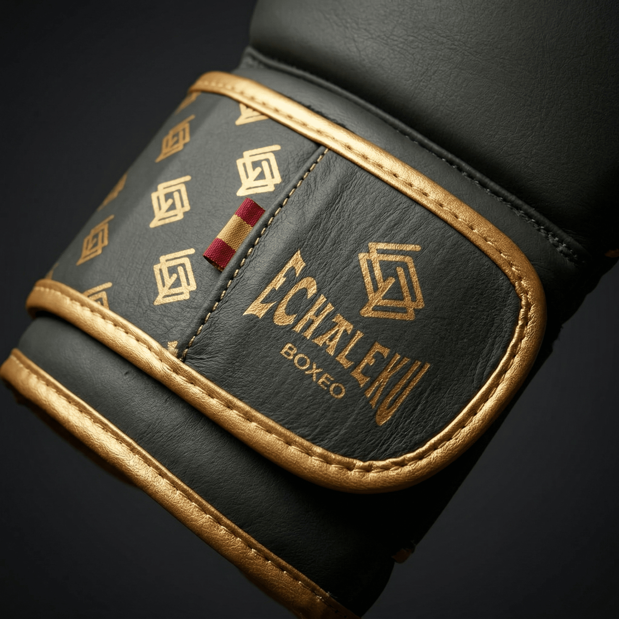 GUANTES BOXEO PREMIUM V5 FORRO 100% WATERPROOF: Military. Verde Militar y Dorado (Reserva con entrega en julio)