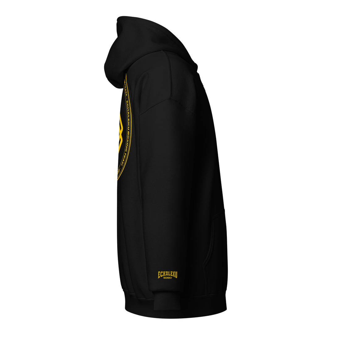 Sudadera MUJER bordada cremallera Casual Echaleku Boxing Team Negro y Dorado - Echaleku Boxeo