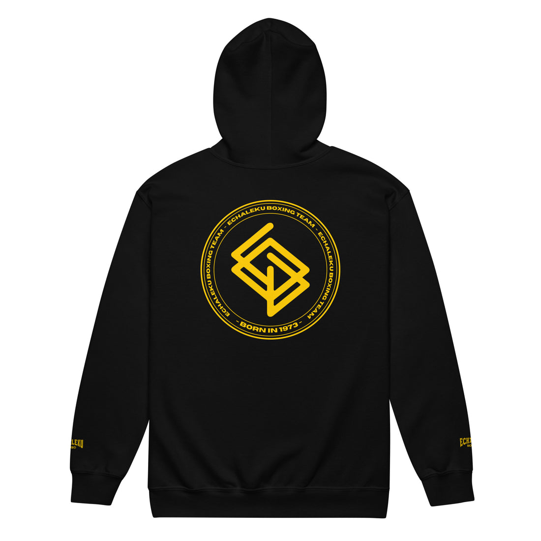 Sudadera MUJER bordada cremallera Casual Echaleku Boxing Team Negro y Dorado - Echaleku Boxeo