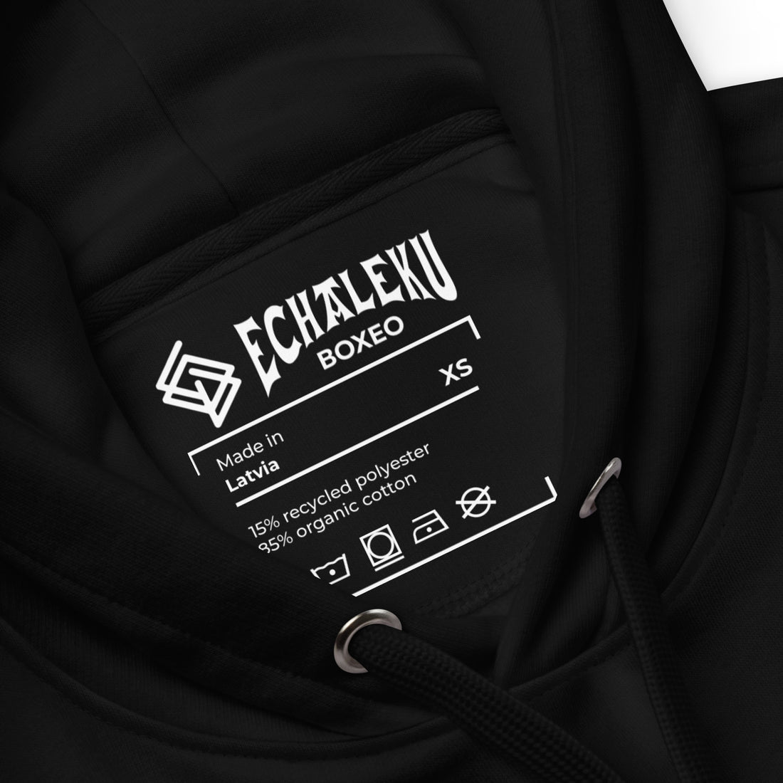 Sudadera bordada capucha Mujer Casual Echaleku Boxing Team Negro y Dorado - Echaleku Boxeo