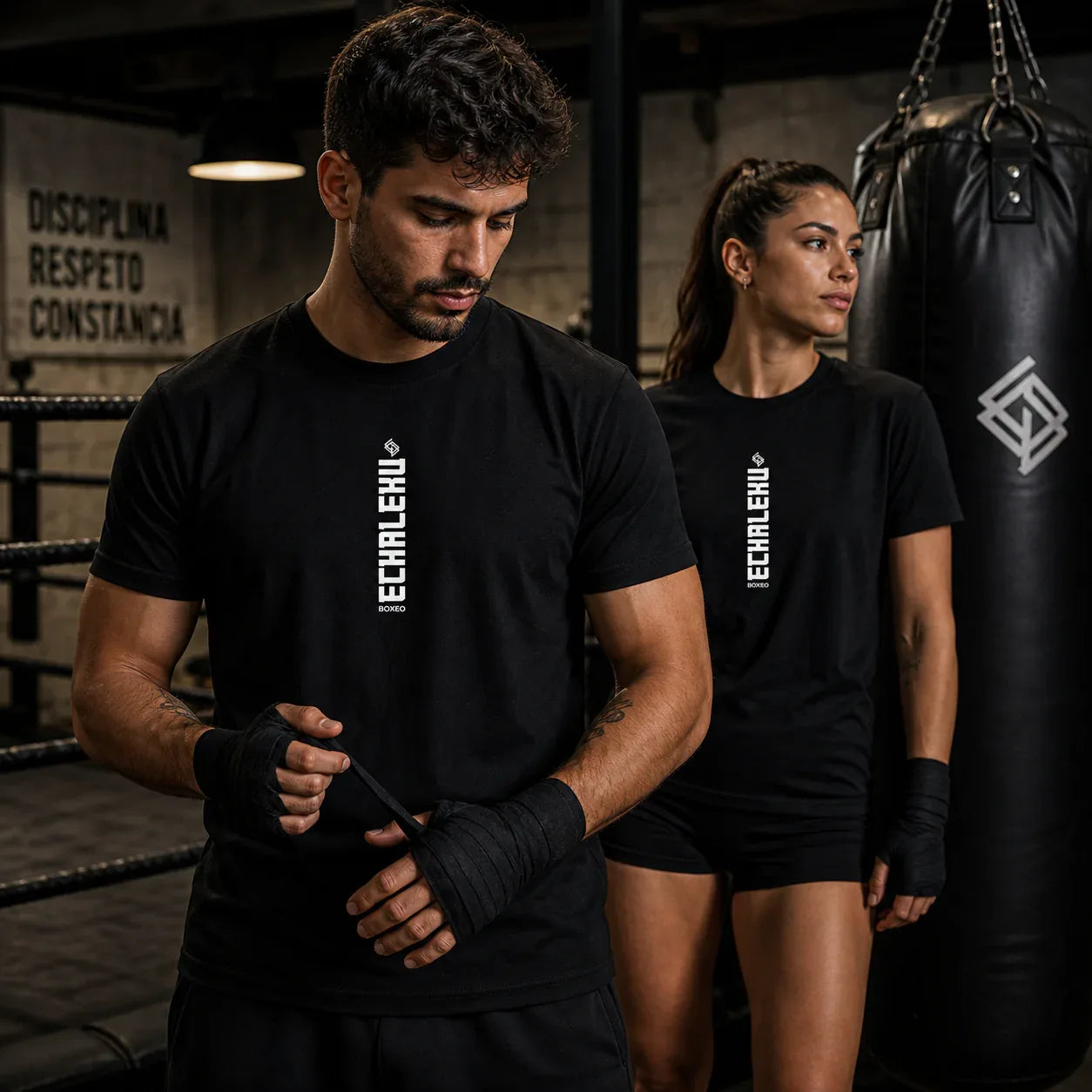 Camiseta Unisex Básica Logo Vertical 100% Algodón