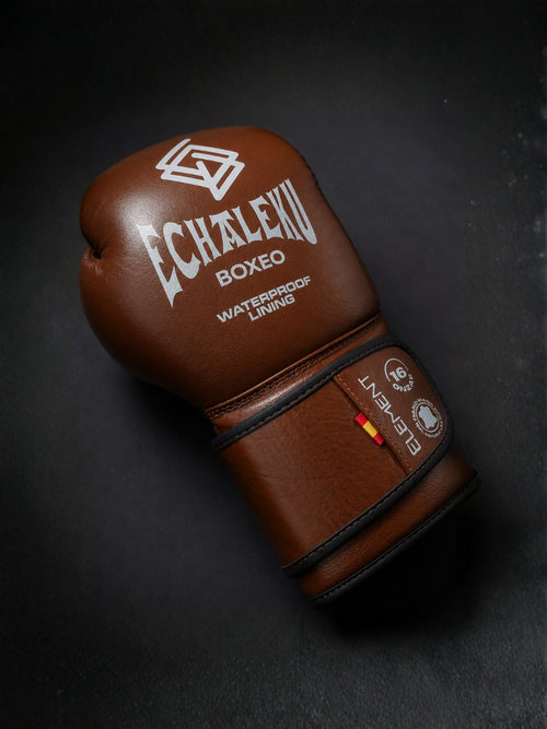 Guante de boxeo Element marrón vintage, vista frontal