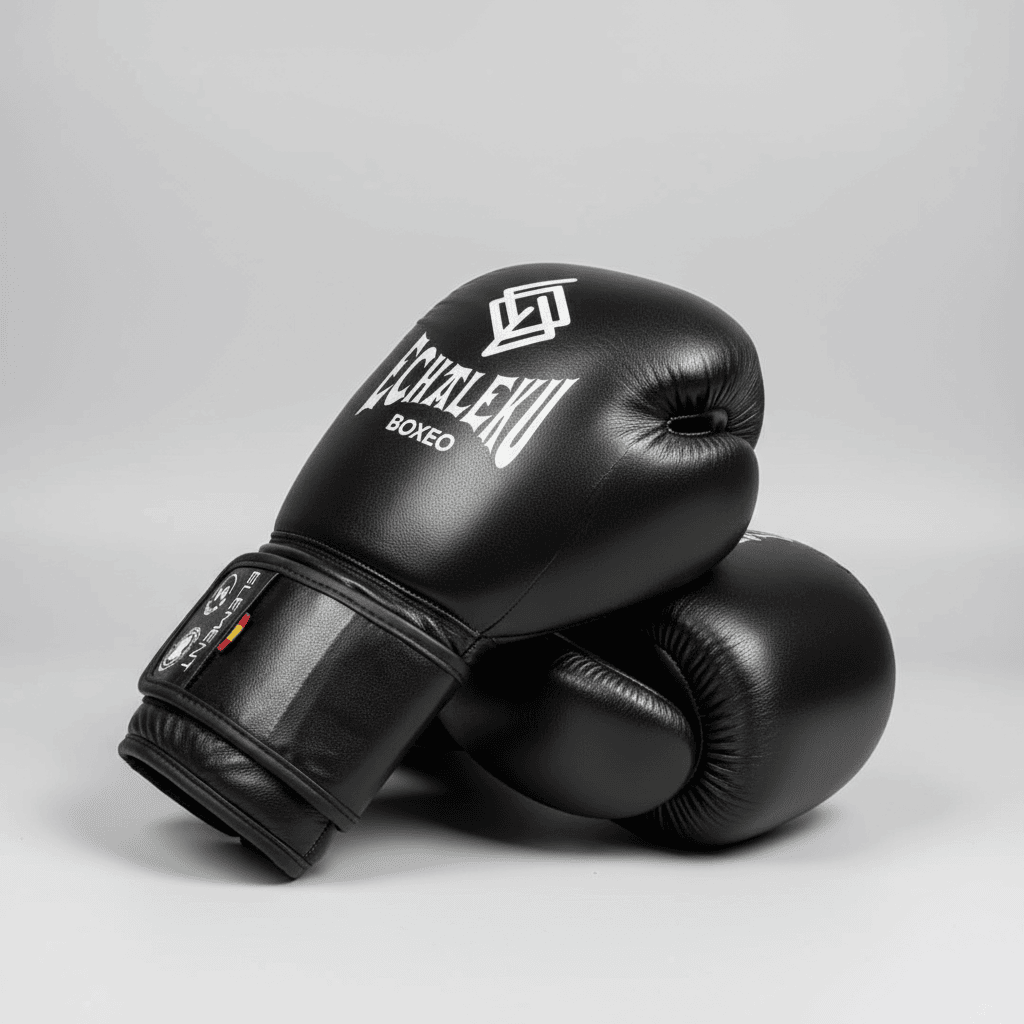 GUANTES PREMIUM ELEMENT ENTRENAMIENTO BOXEO AMATEUR: Negro y Plateado