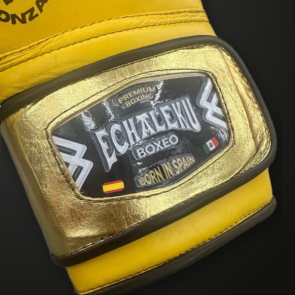 Guantes de boxeo Guanajuato Fachada Ocre Echaleku Boxeo, detalle 4