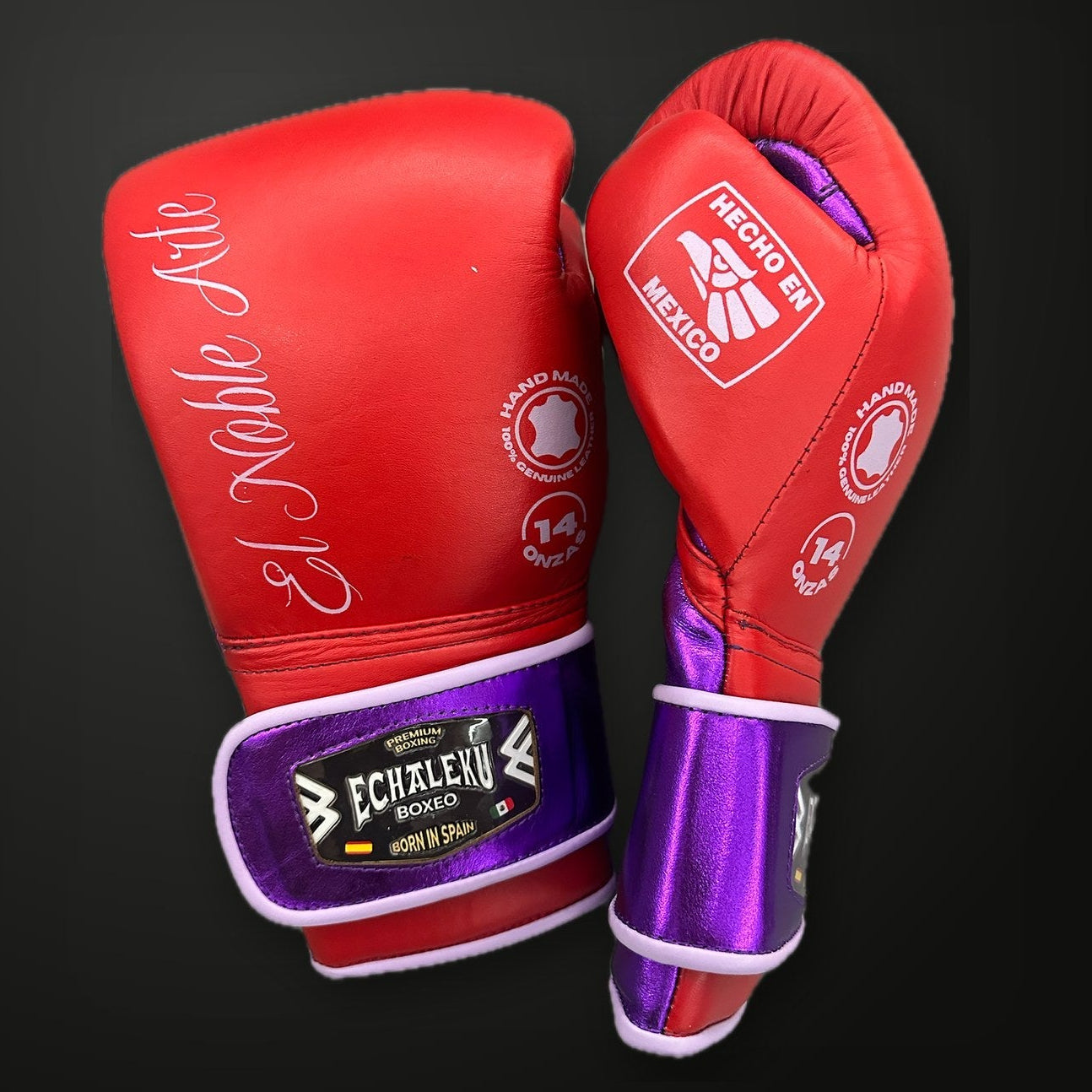 Guantes de boxeo Guanajuato Sangre Púrpura Echaleku Boxeo, vista 2