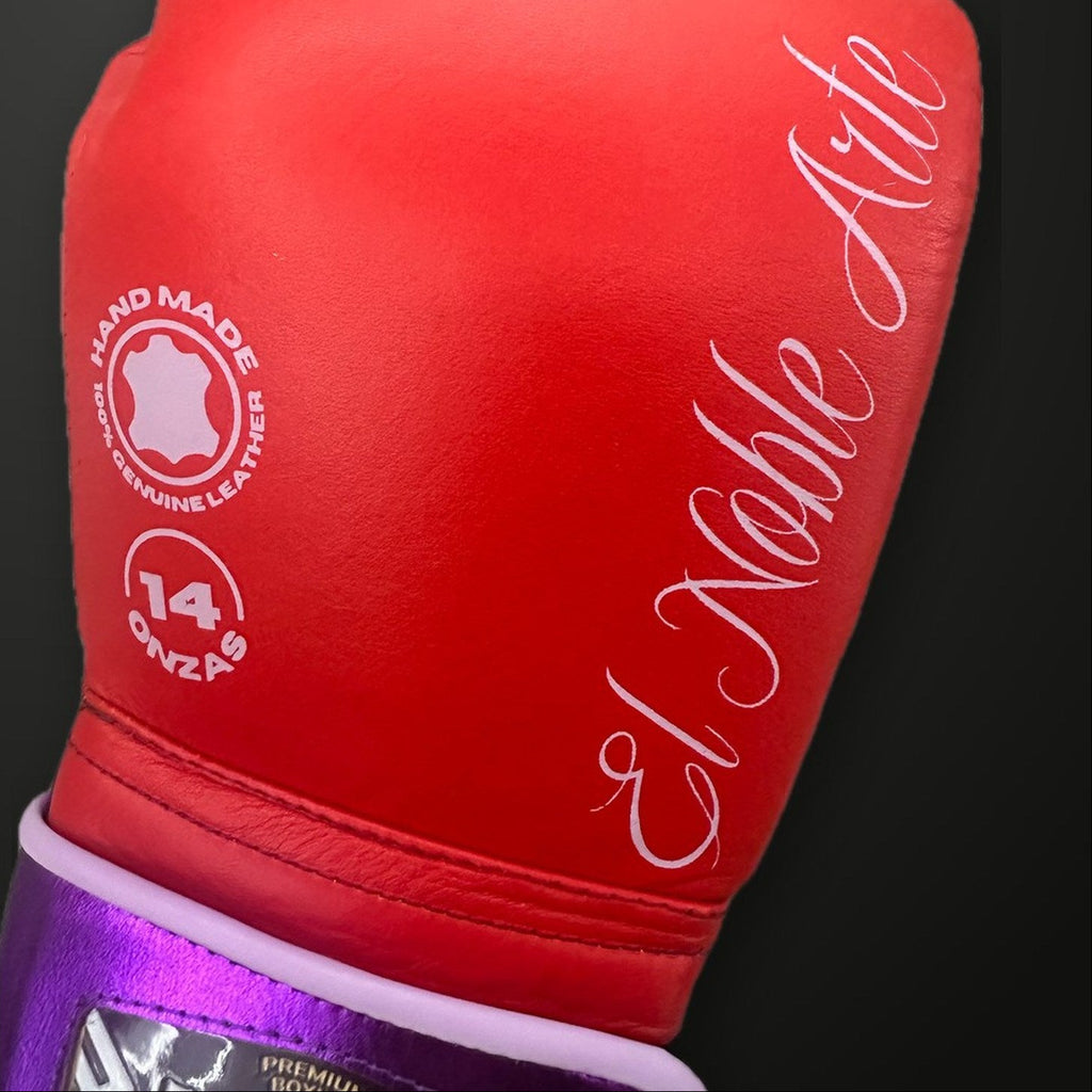 Guantes de boxeo Guanajuato Sangre Púrpura Echaleku Boxeo, detalle 3