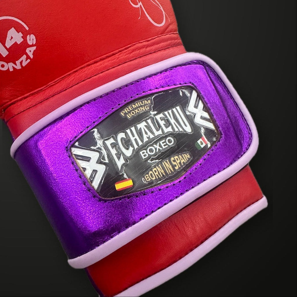 Guantes de boxeo Guanajuato Sangre Púrpura Echaleku Boxeo, detalle 4