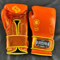 Guantes de boxeo Guanajuato Teja Coral de Echaleku Boxeo, vista frontal y posterior