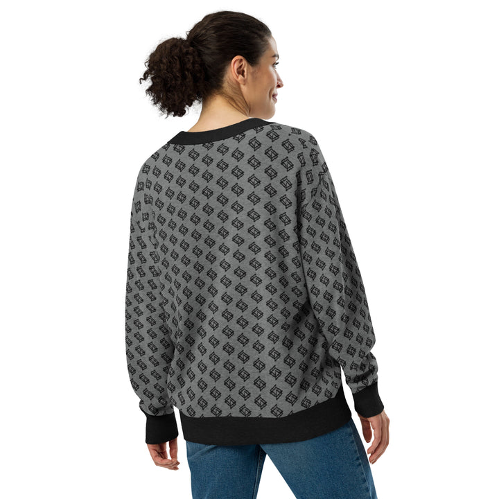 Cardigan de punto V-neck negro y gris