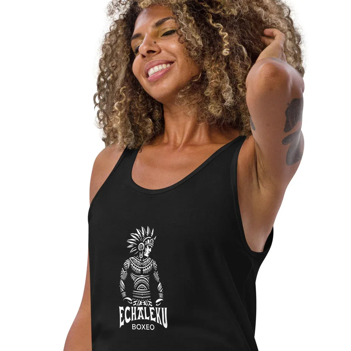 Camiseta entrenamiento Tirantes Unisex Indio Mexicano Boxeador - Echaleku Boxeo