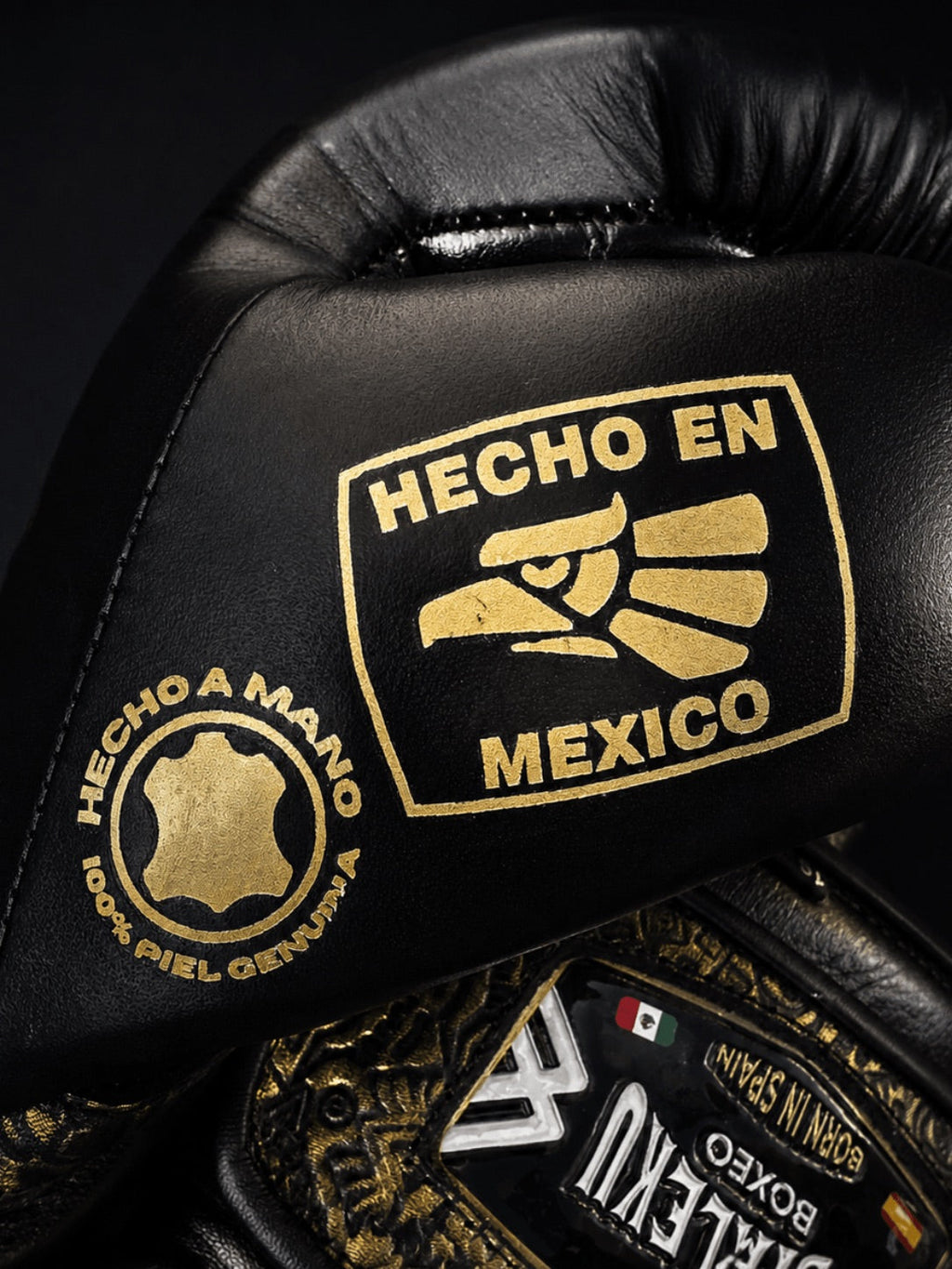 Guantes Oro del Inframundo con nombre Echaleku Boxeo