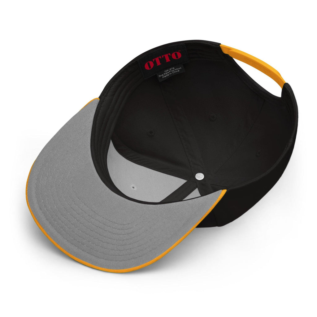 Gorra Echaleku Boxeo Snapback Hat Bicolor Negra y detalles en Dorado