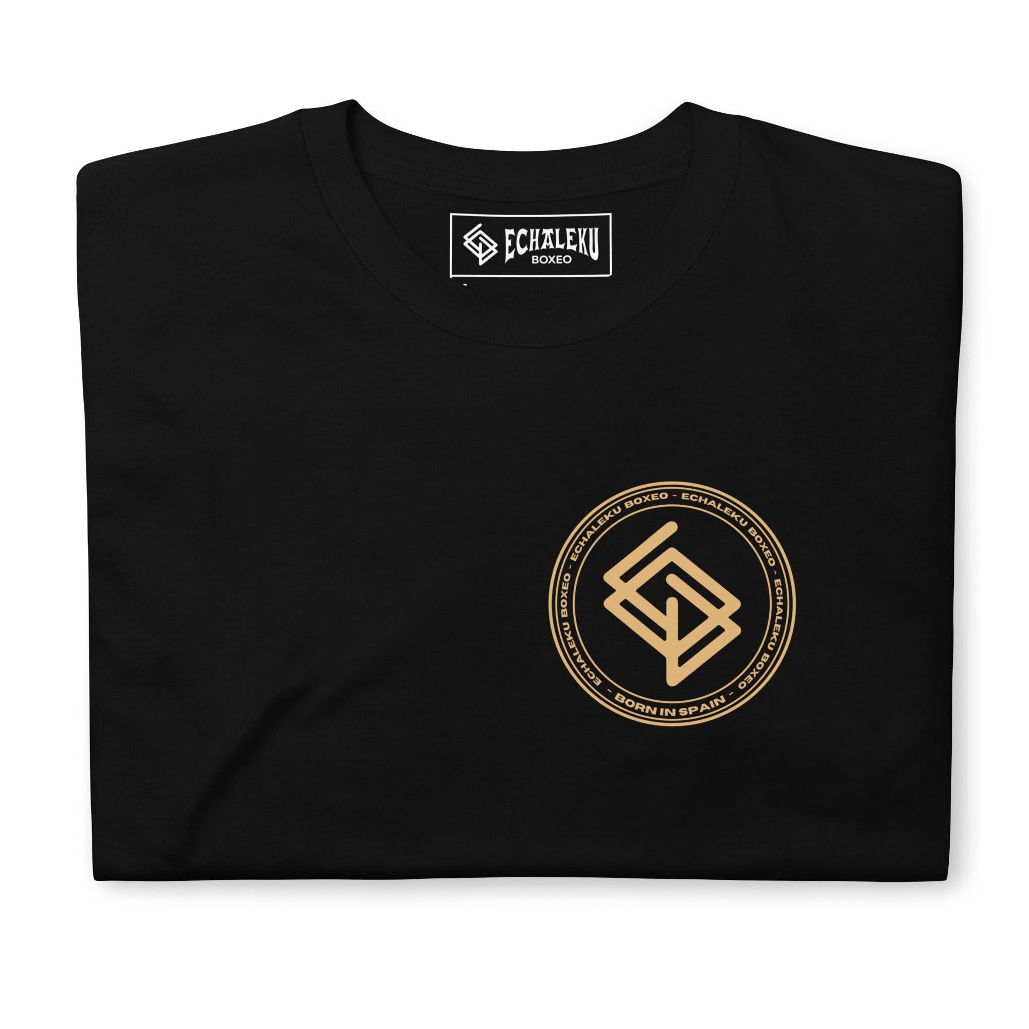 Camiseta Unisex Básica Echaleku Boxing Team Gold. 100% Algodón