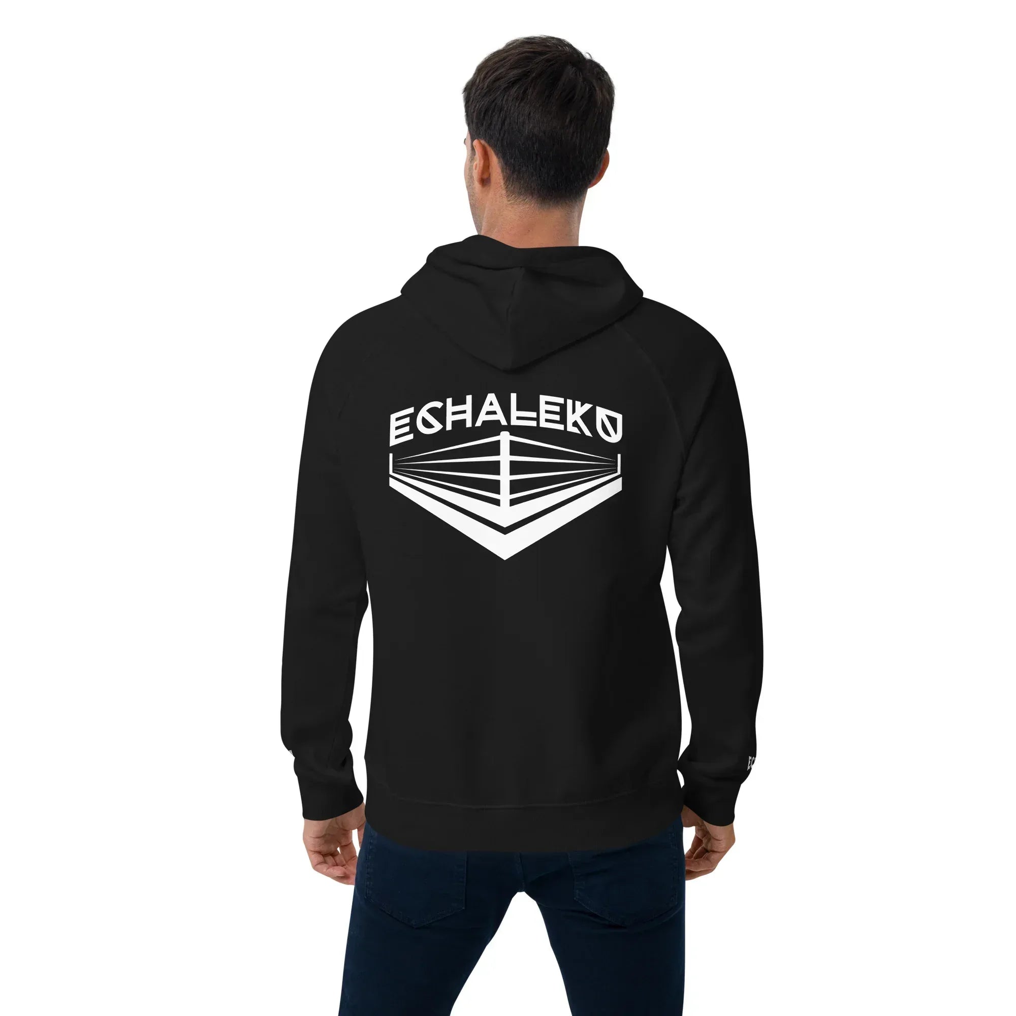 Sudadera Bordada Capucha Unisex Ring lateral - Echaleku Boxeo