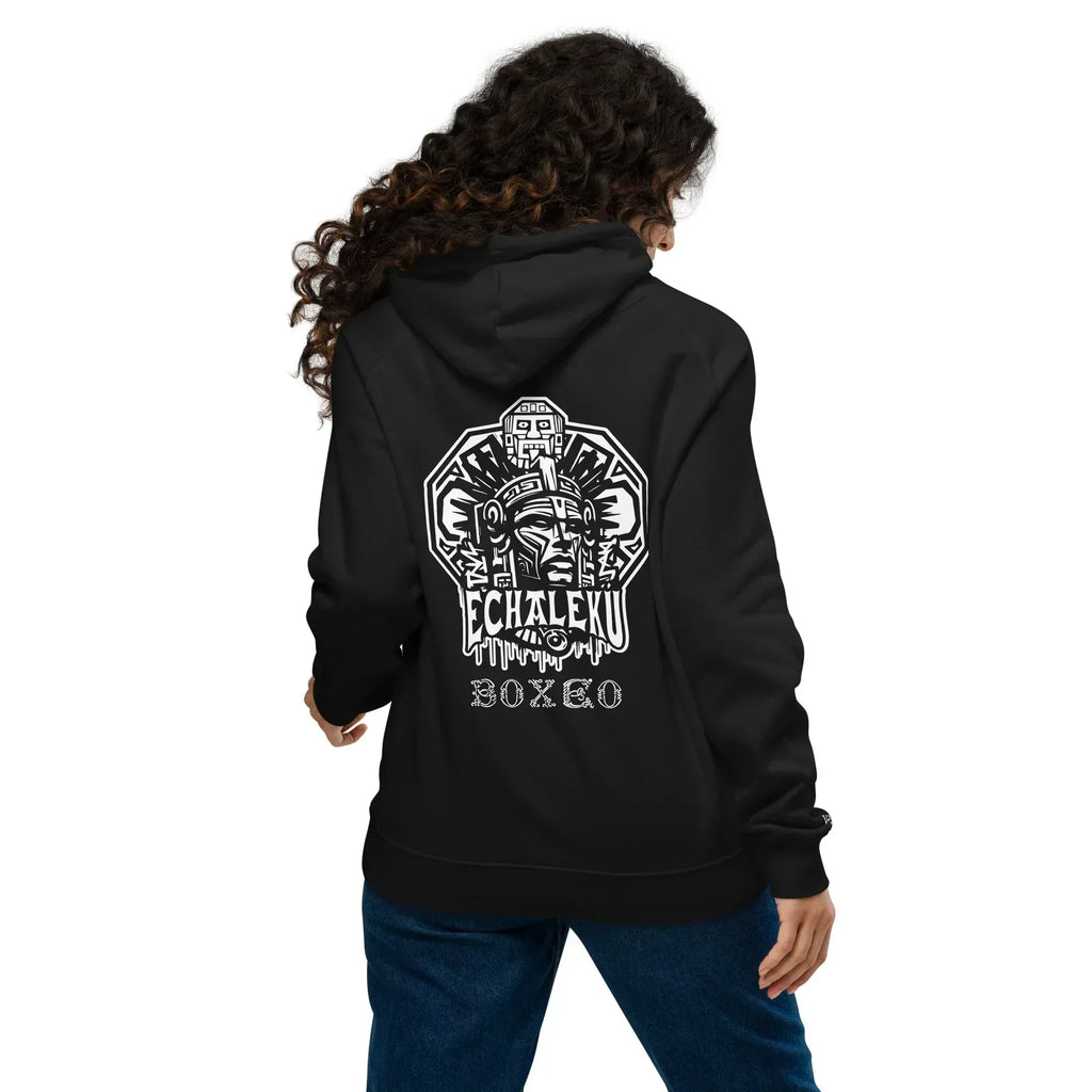 Sudadera Bordada Capucha Unisex Cabeza Indio Mexicano - Echaleku Boxeo