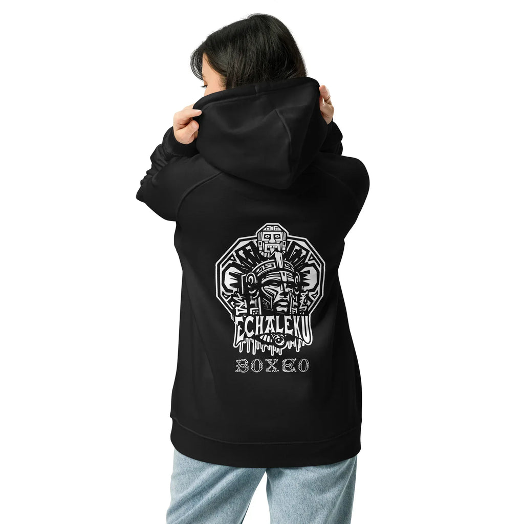 Sudadera Bordada Capucha Unisex Cabeza Indio Mexicano - Echaleku Boxeo