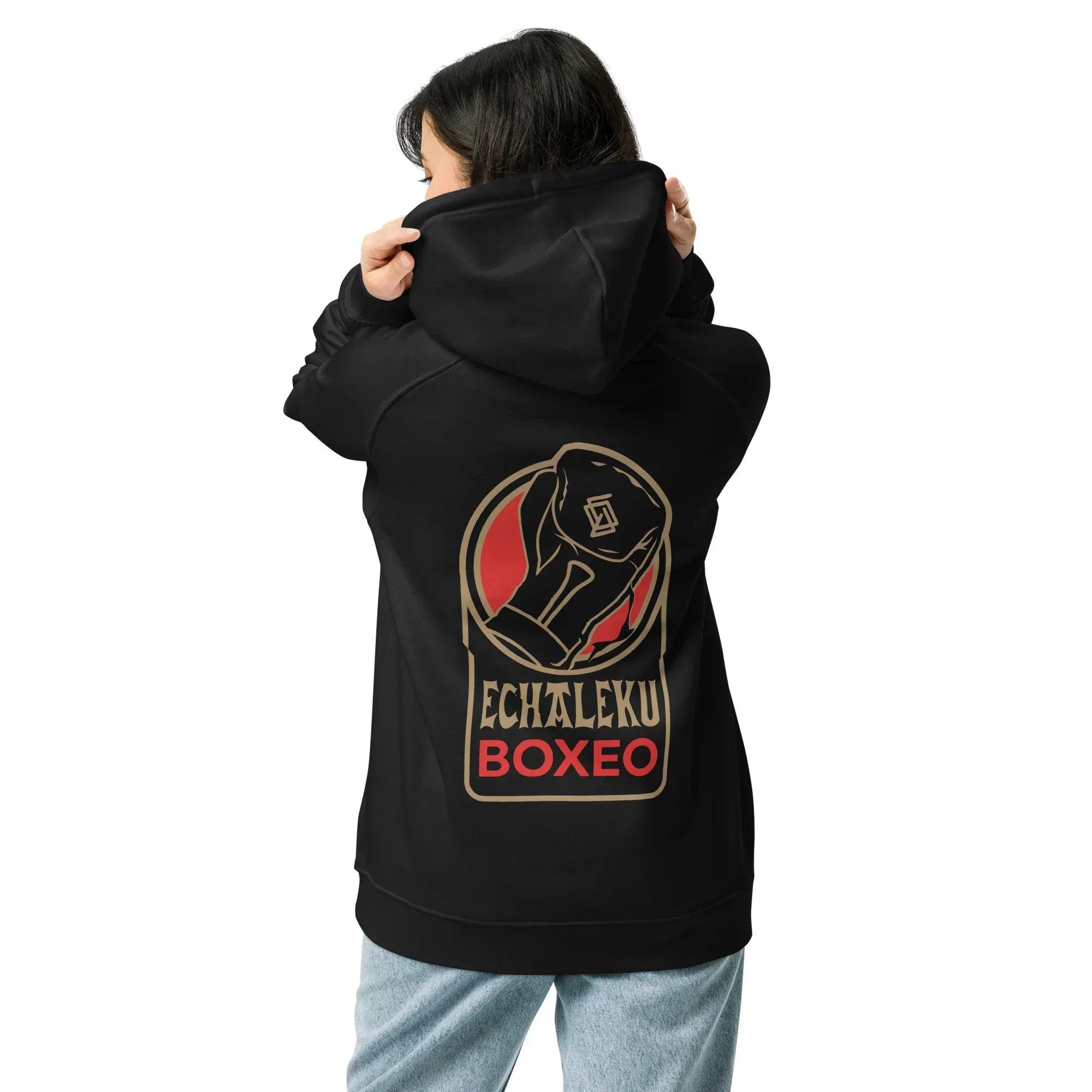 Sudadera Bordada Capucha Unisex Guante Rojo - Echaleku Boxeo