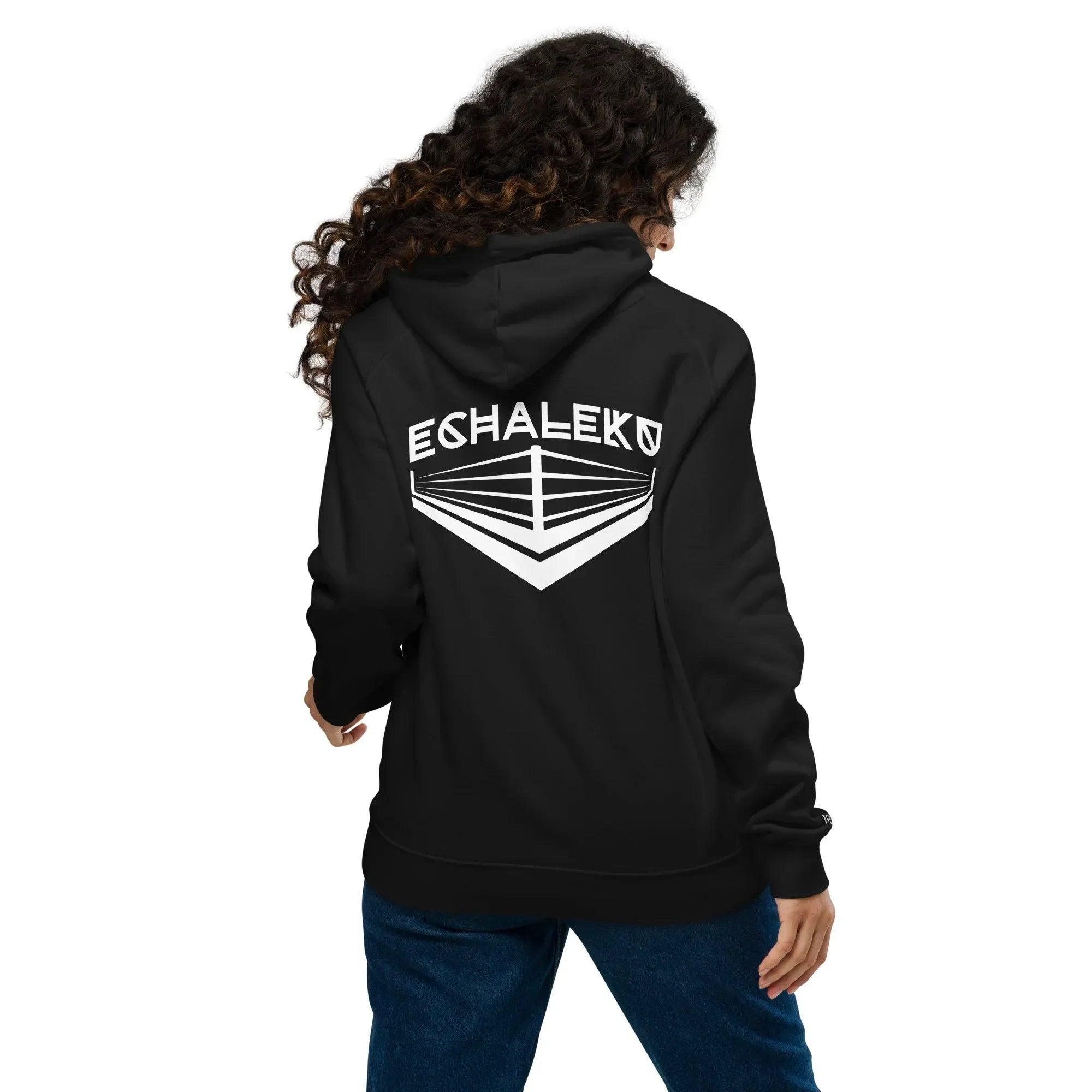Sudadera Bordada Capucha Unisex Ring lateral - Echaleku Boxeo
