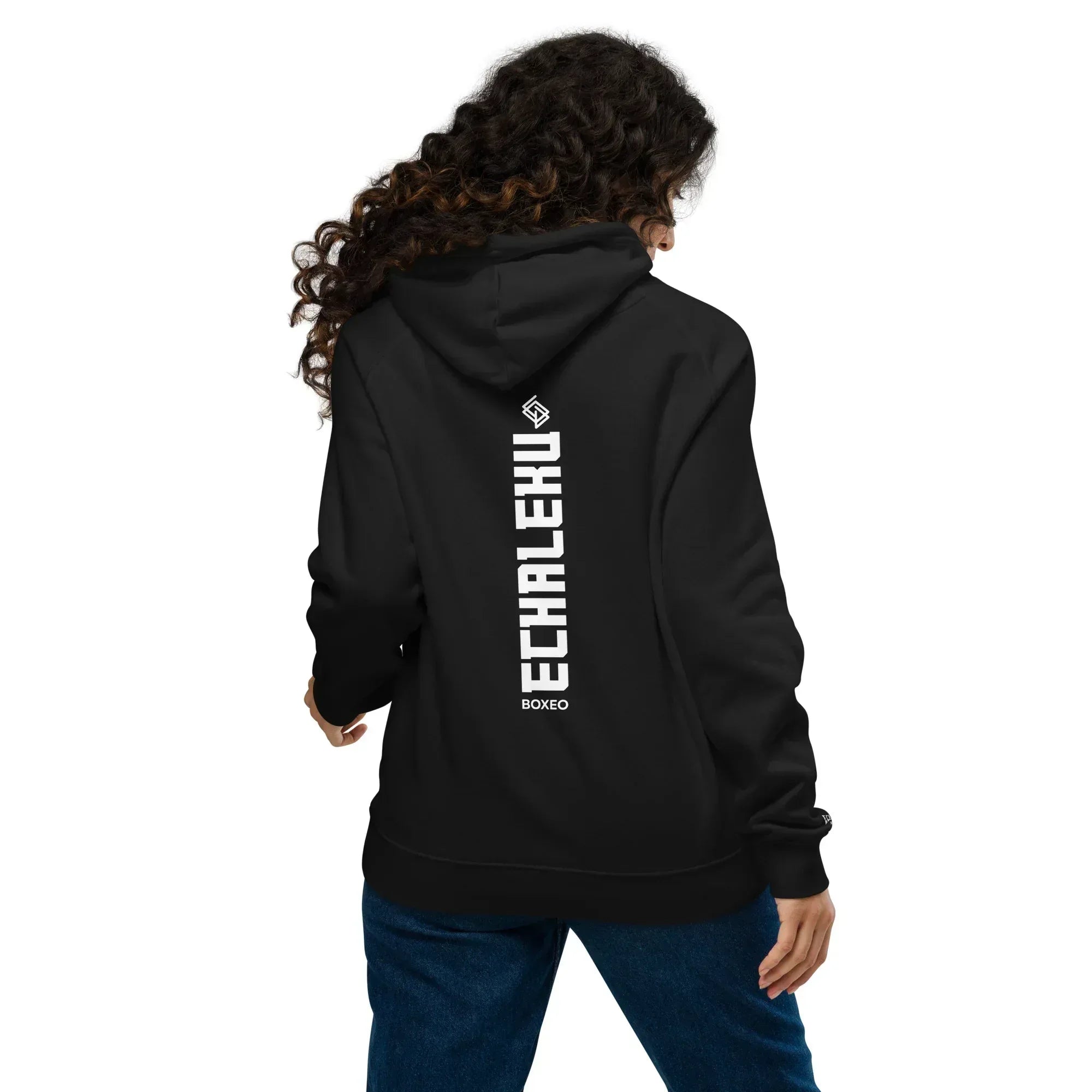 Sudadera Bordada Capucha Unisex Vertical - Echaleku Boxeo
