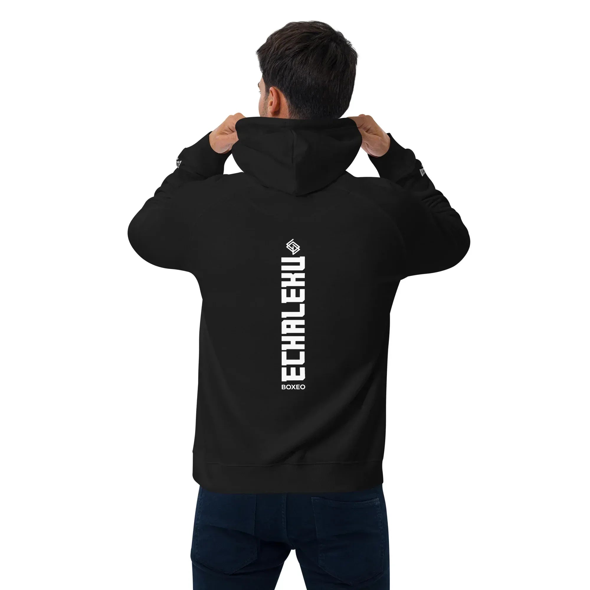 Sudadera Bordada Capucha Unisex Vertical - Echaleku Boxeo