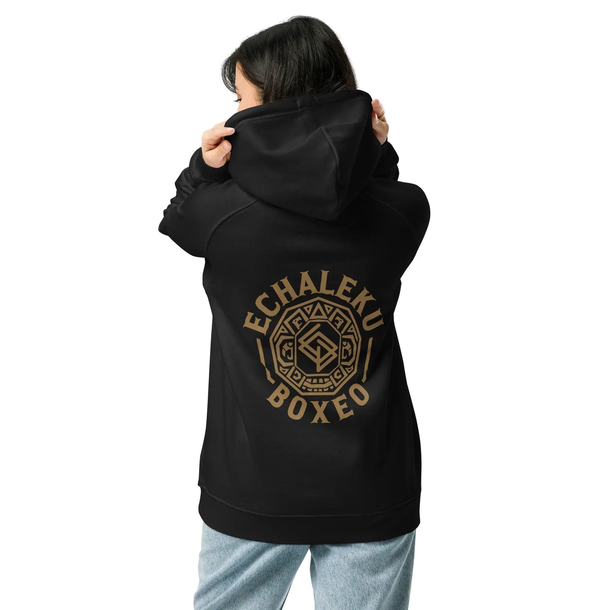 Sudadera Bordada Capucha Unisex Ring México - Echaleku Boxeo