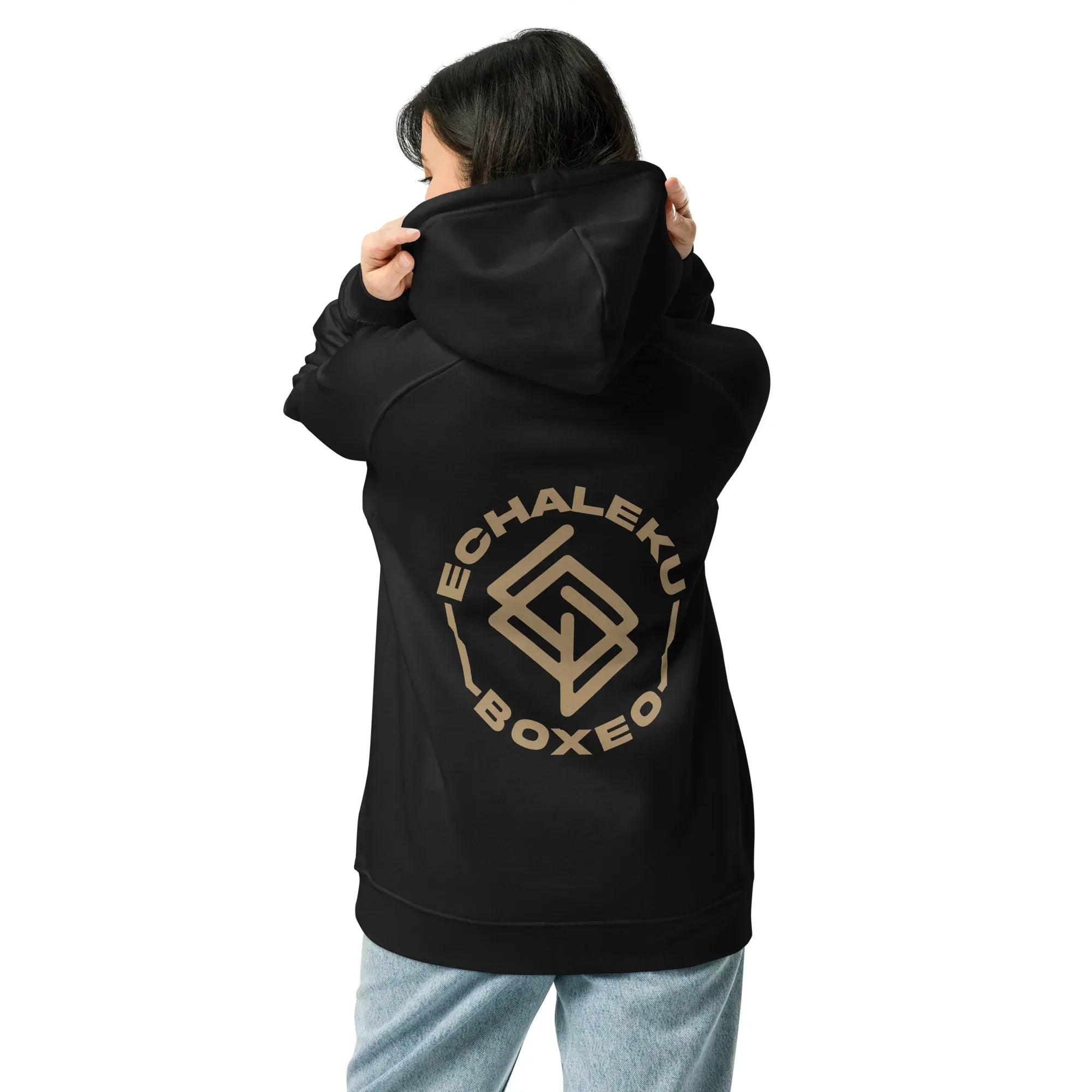 Sudadera Bordada Capucha Unisex Logo Ring - Echaleku Boxeo