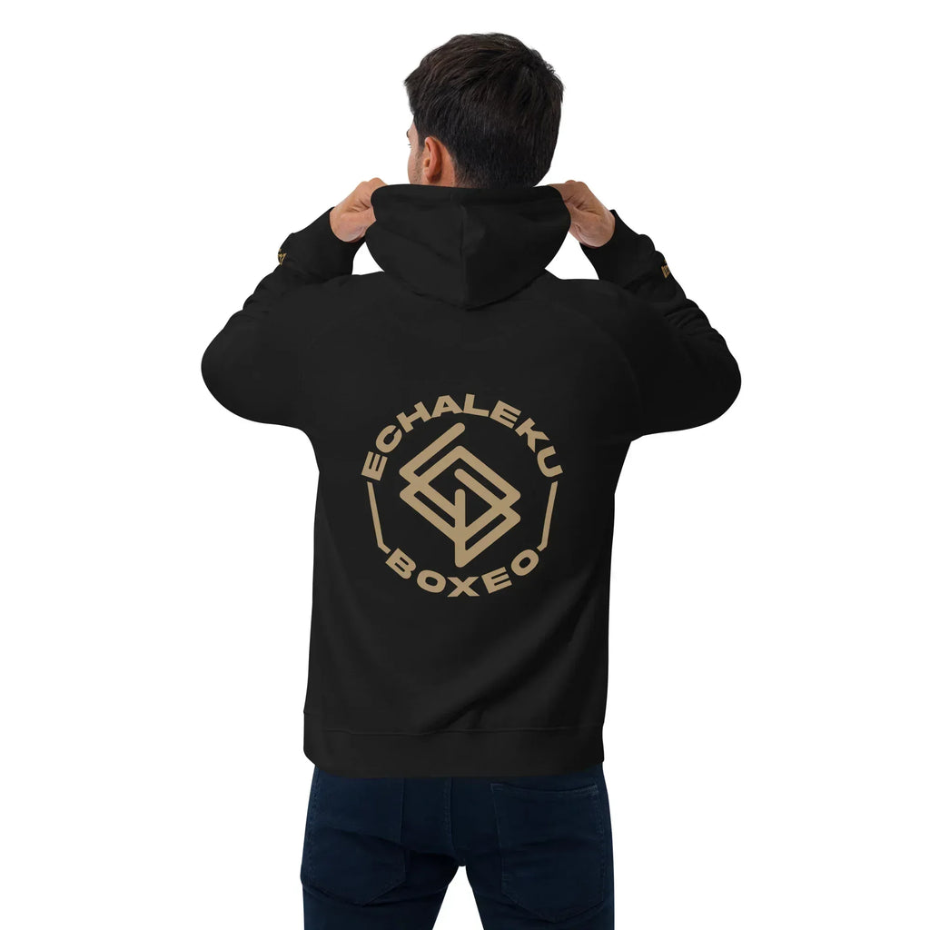 Sudadera Bordada Capucha Unisex Logo Ring - Echaleku Boxeo