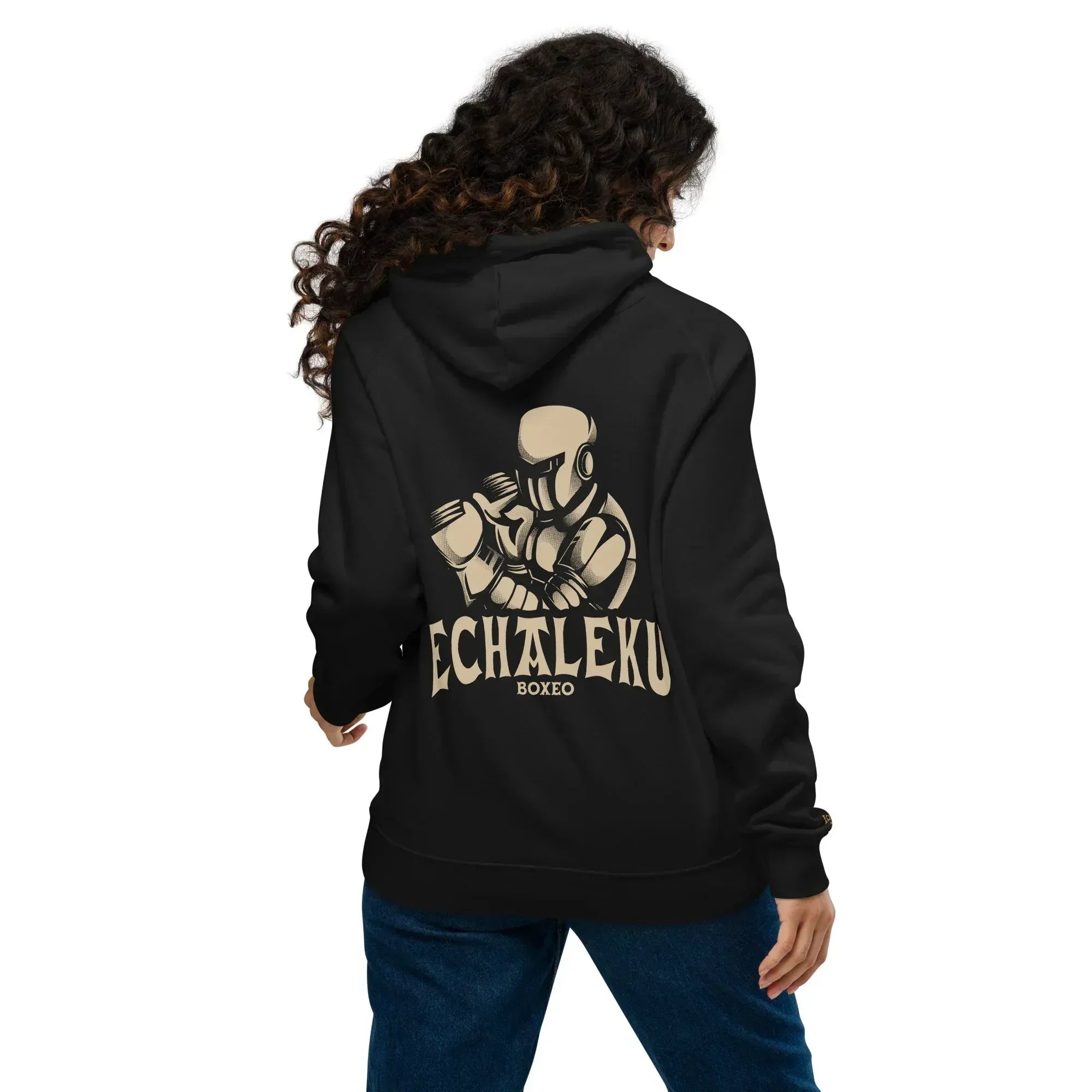 Sudadera Bordada Capucha Unisex Robot Boxeador - Echaleku Boxeo