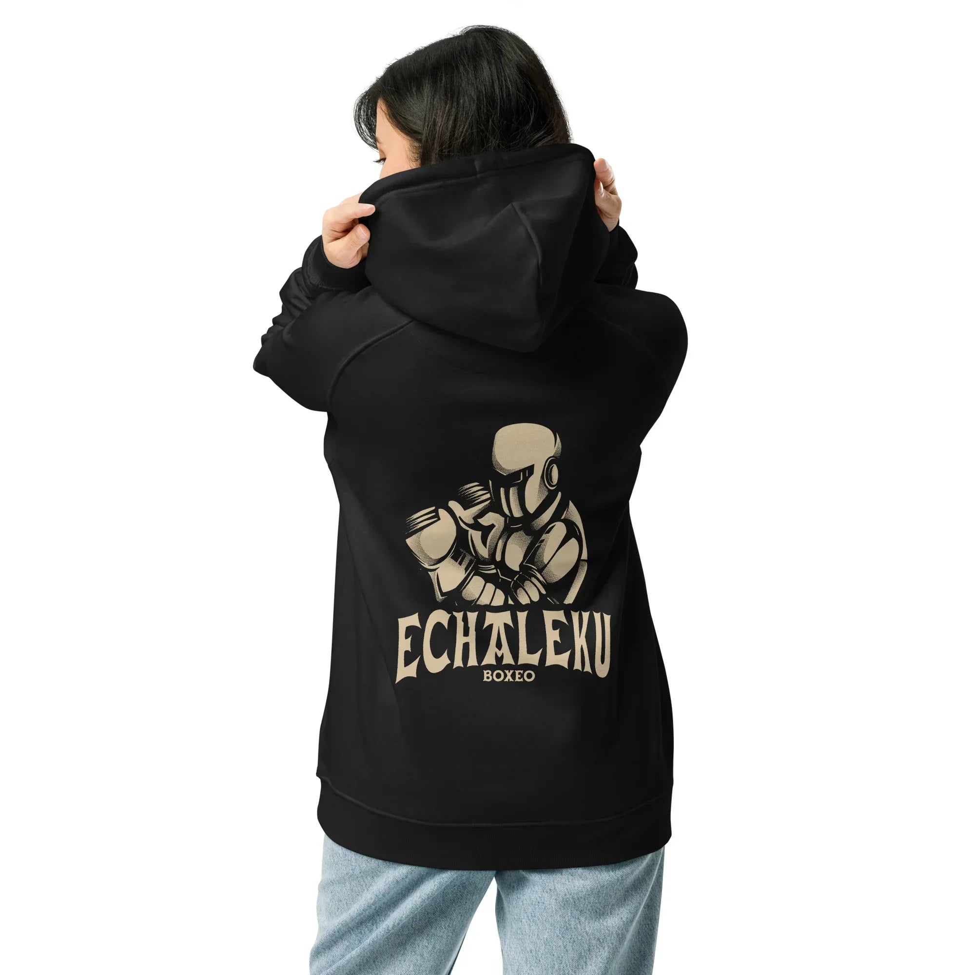 Sudadera Bordada Capucha Unisex Robot Boxeador - Echaleku Boxeo