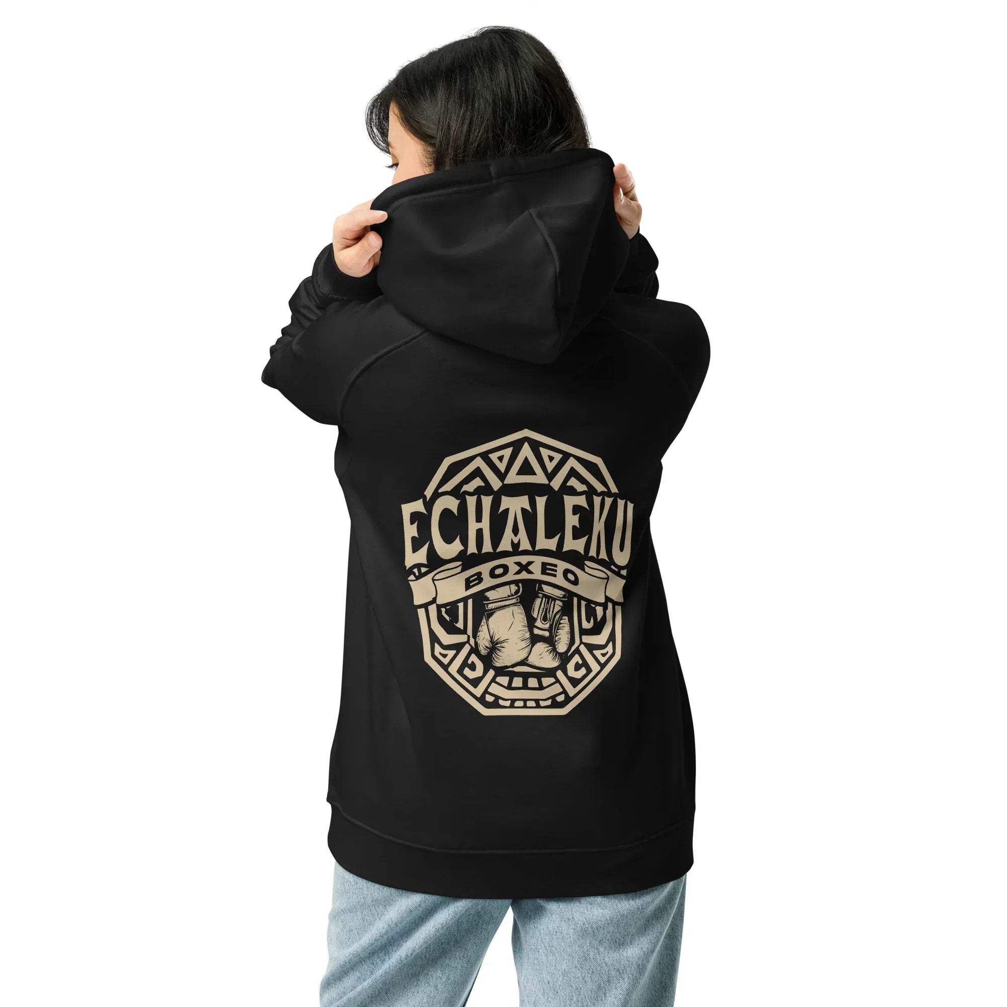 Sudadera Bordada Capucha Unisex Guantes México - Echaleku Boxeo