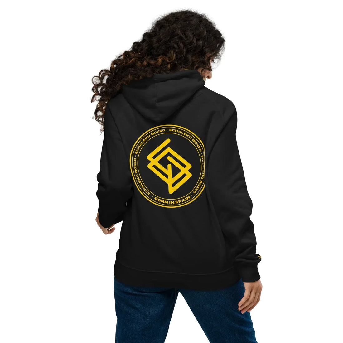 Sudadera Bordada Capucha Unisex Echaleku Boxing Team Gold - Echaleku Boxeo