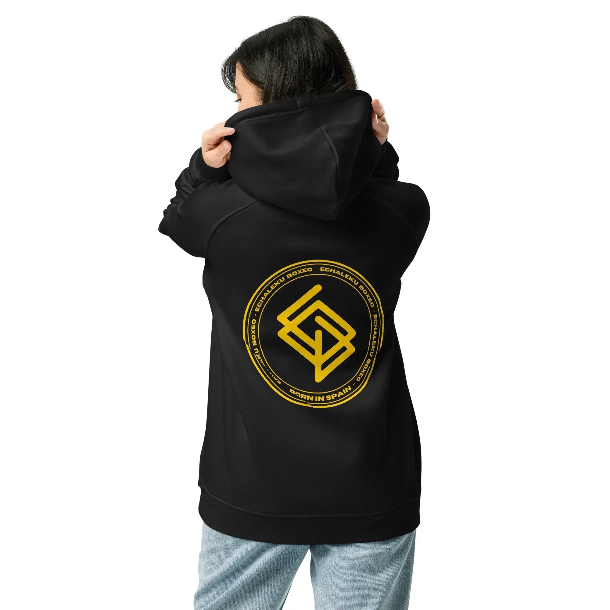 Sudadera Bordada Capucha Unisex Echaleku Boxing Team Gold - Echaleku Boxeo