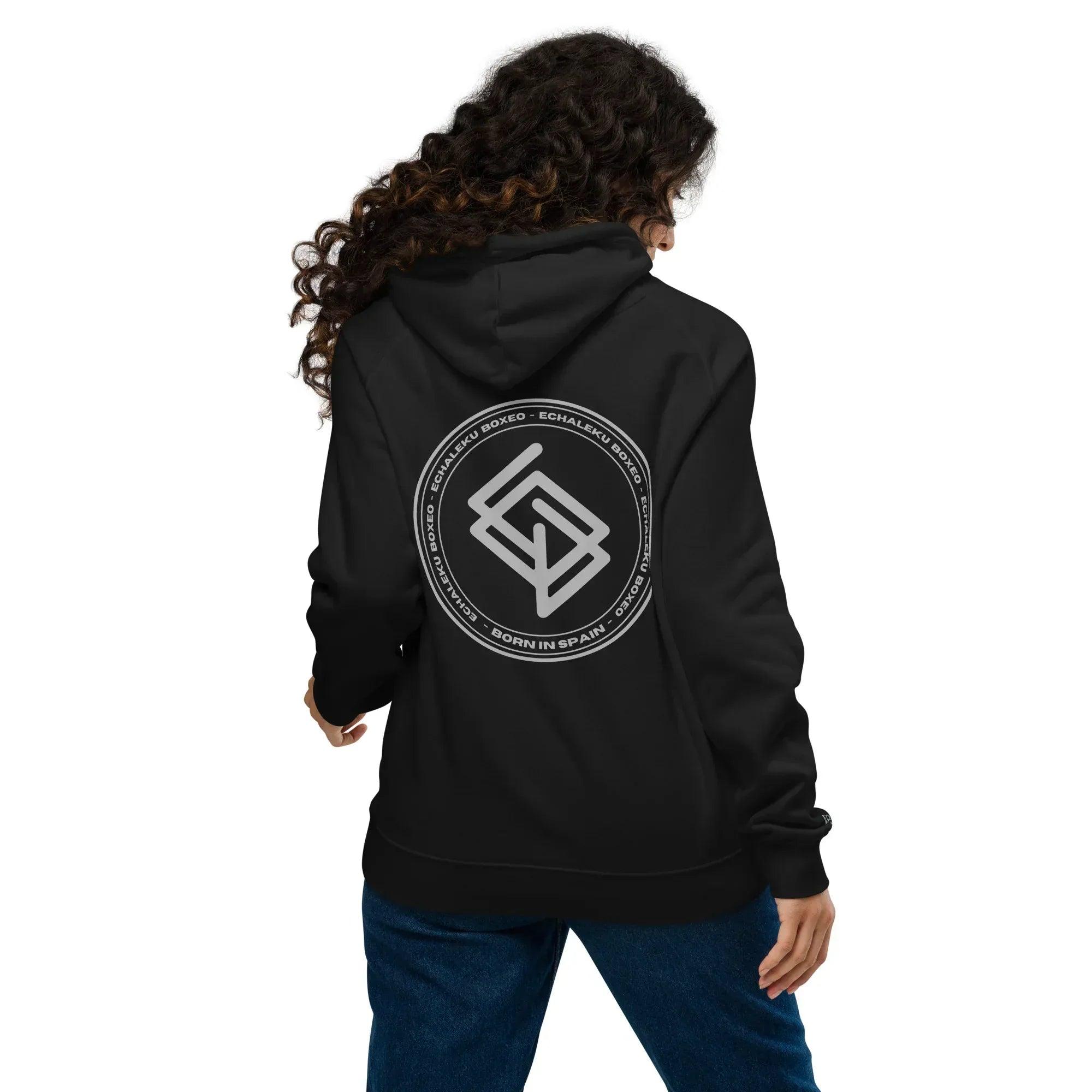 Sudadera Bordada Capucha Unisex Echaleku Boxing Team Silver - Echaleku Boxeo