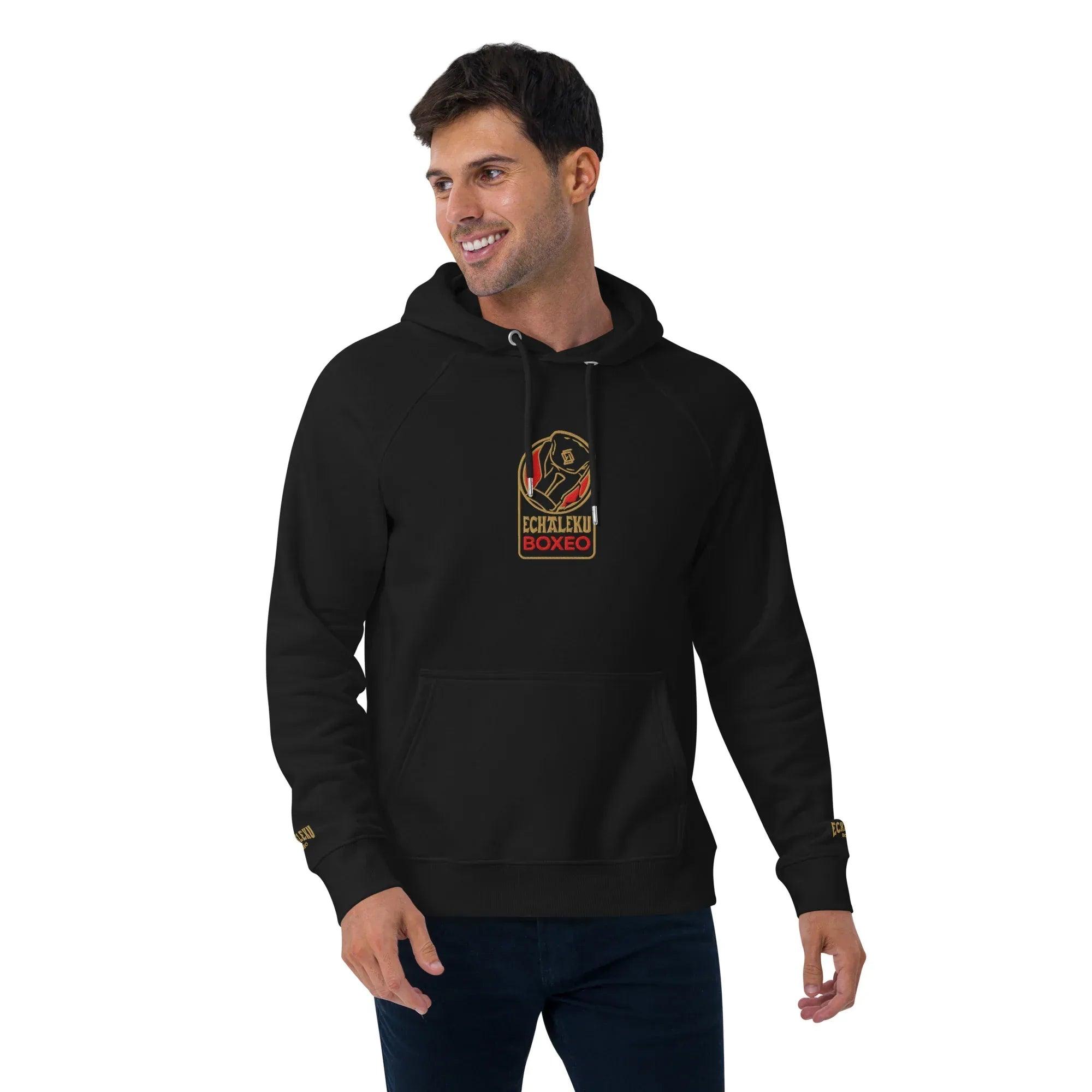 Sudadera Bordada Capucha Unisex Guante Rojo - Echaleku Boxeo