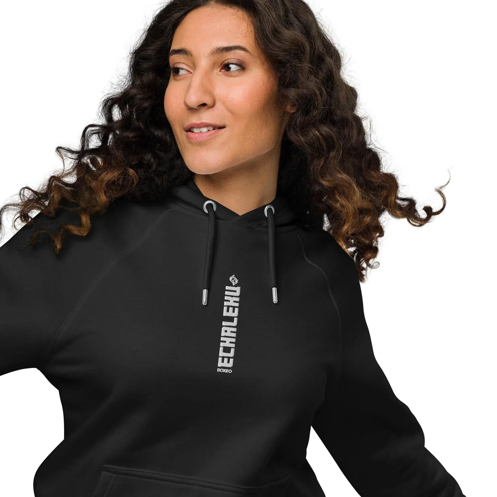 Sudadera Bordada Capucha Unisex Vertical - Echaleku Boxeo