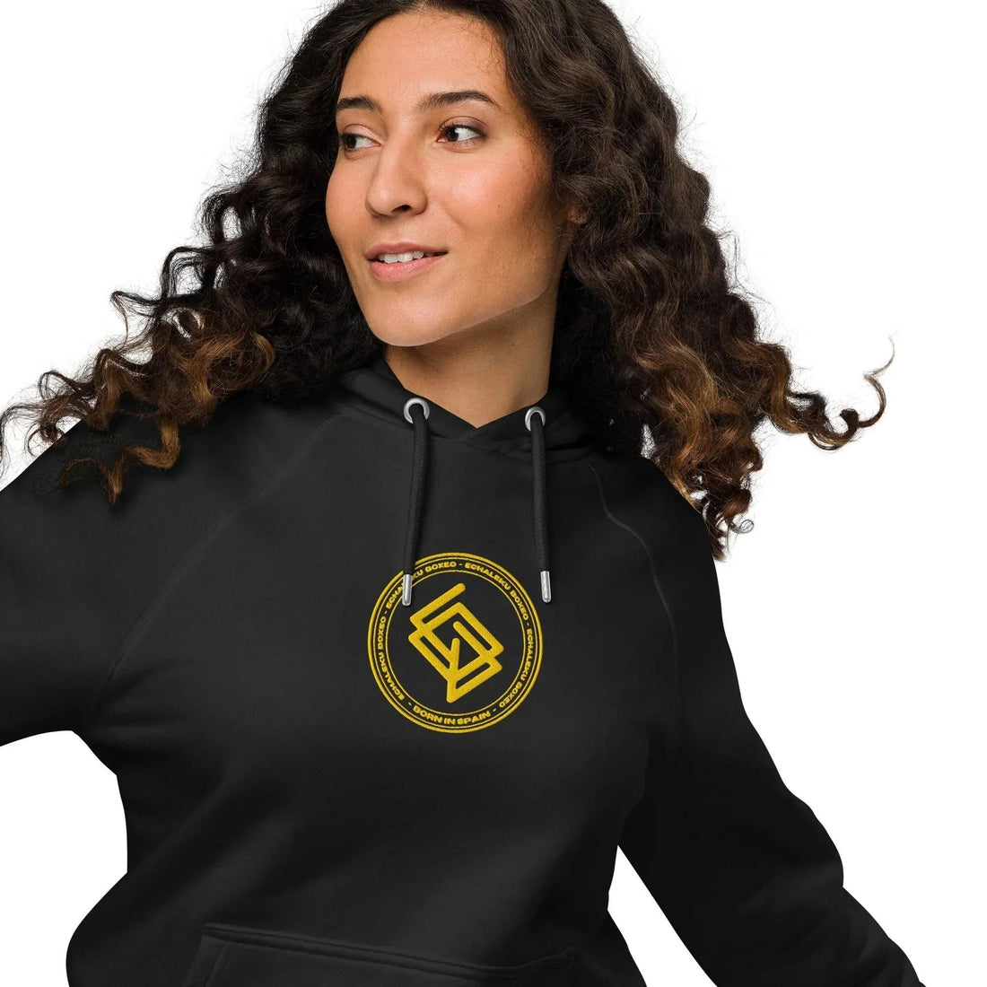 Sudadera Bordada Capucha Unisex Echaleku Boxing Team Gold - Echaleku Boxeo