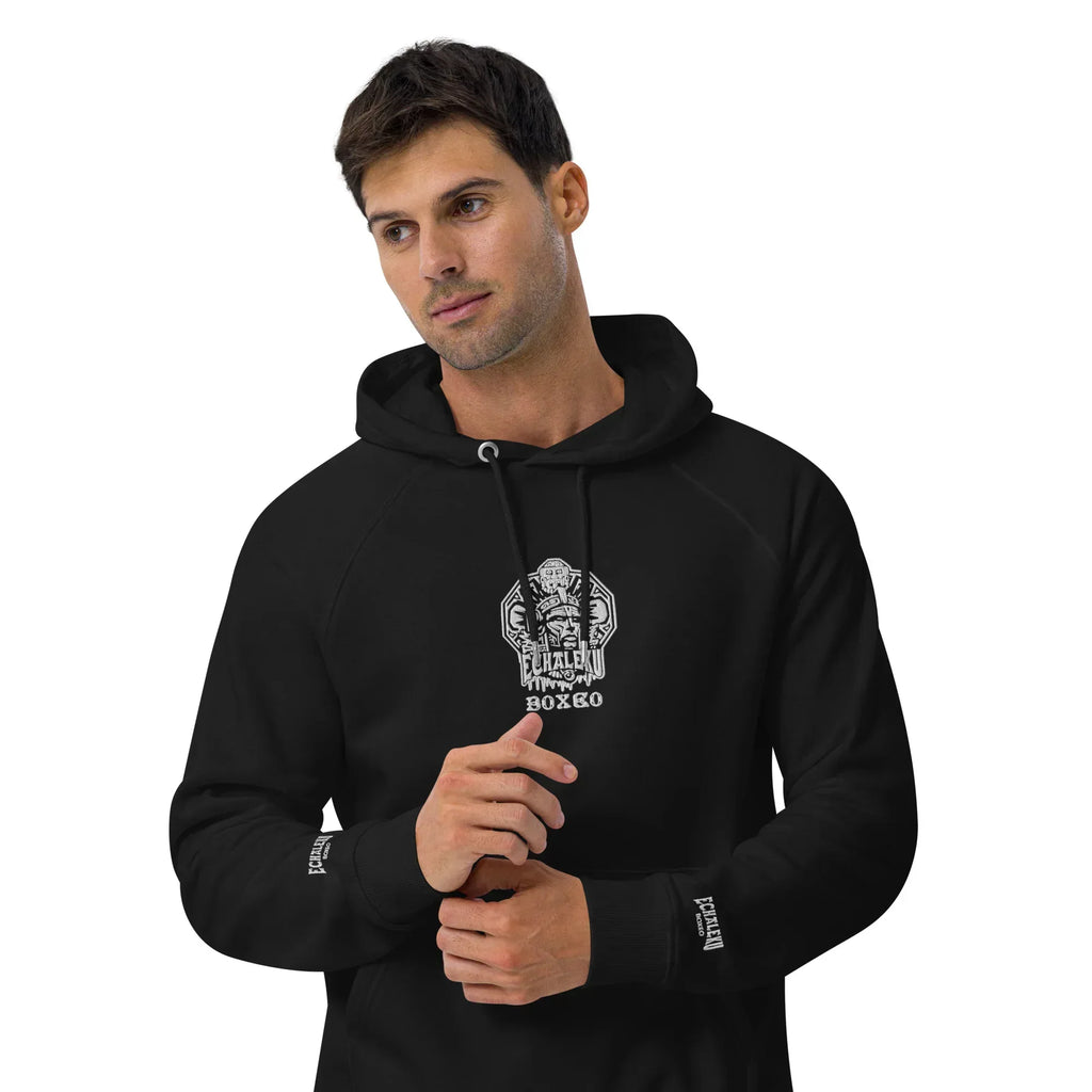 Sudadera Bordada Capucha Unisex Cabeza Indio Mexicano - Echaleku Boxeo