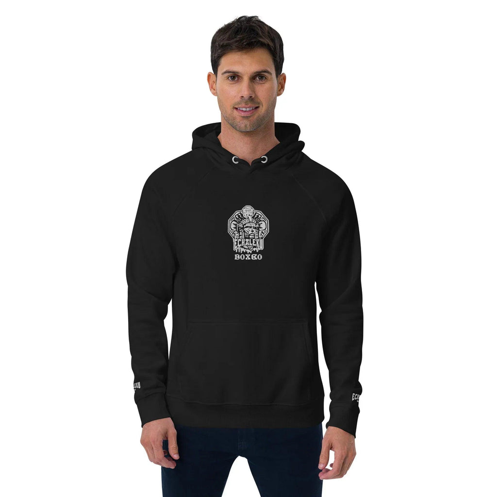 Sudadera Bordada Capucha Unisex Cabeza Indio Mexicano - Echaleku Boxeo