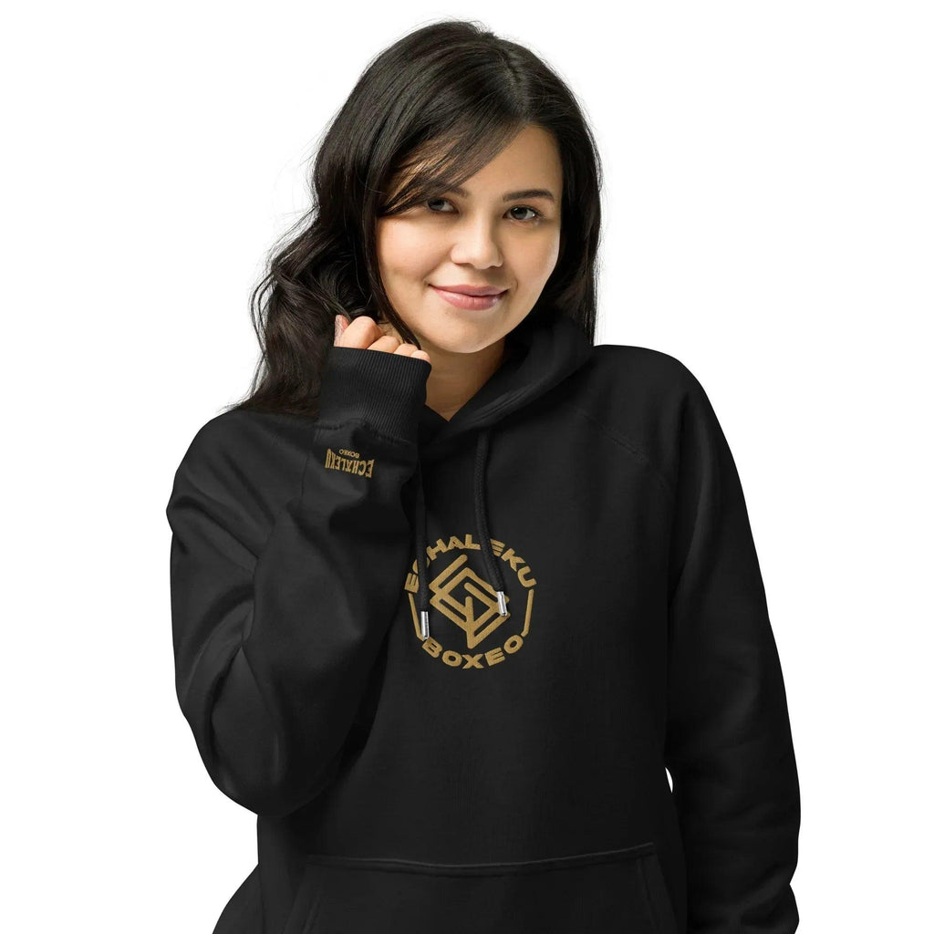 Sudadera Bordada Capucha Unisex Logo Ring - Echaleku Boxeo